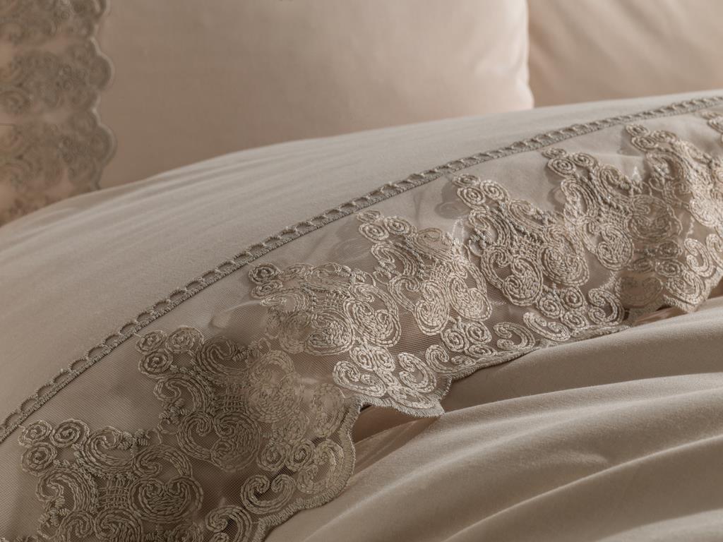 Picture of Fransız Dantelli Legend Çeyizlik Nevresim Takımı Cappucino