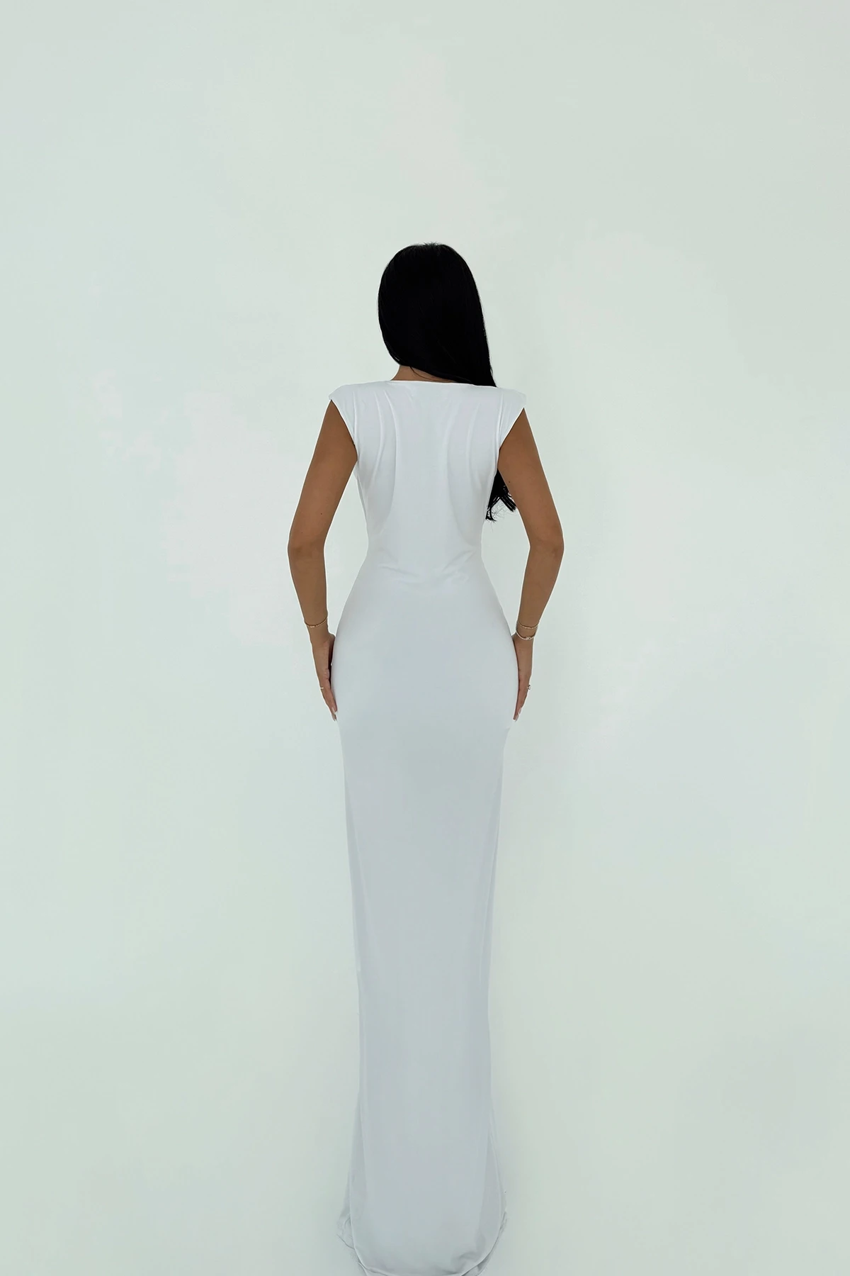 Picture of White Basic Long Dress