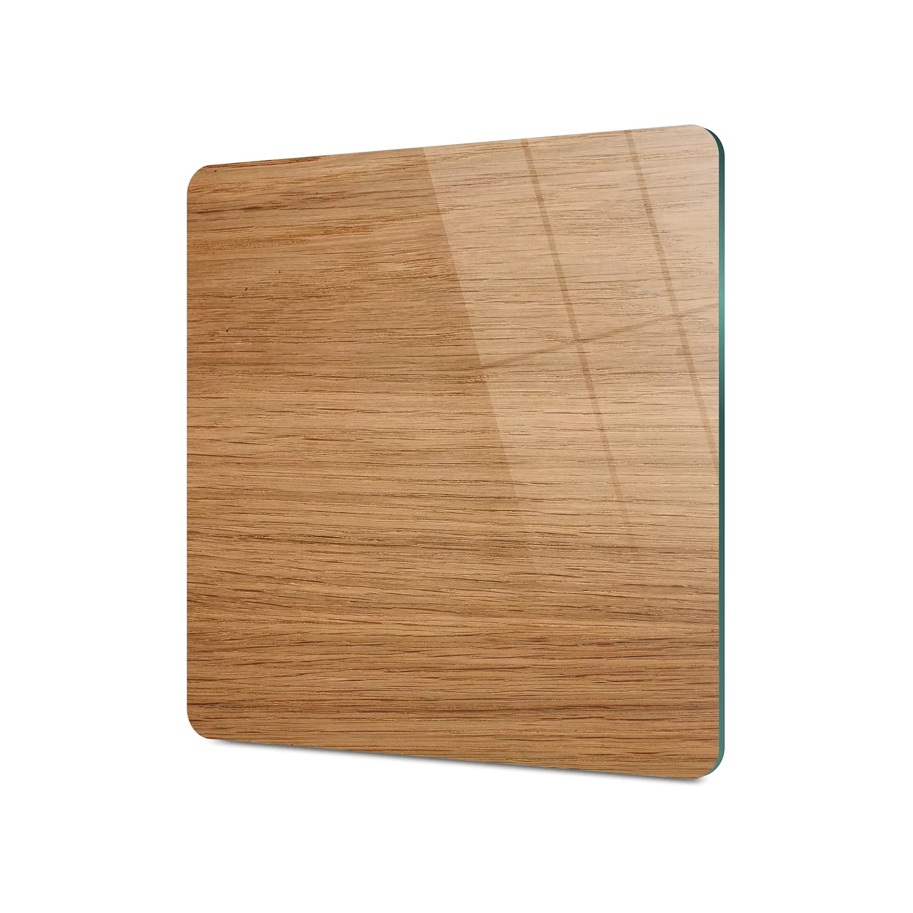 Picture of Decovetro Cam Kesme Tahtası ve Sunumluk Kare Ahşap Meşe Desenli 30x30 Cm