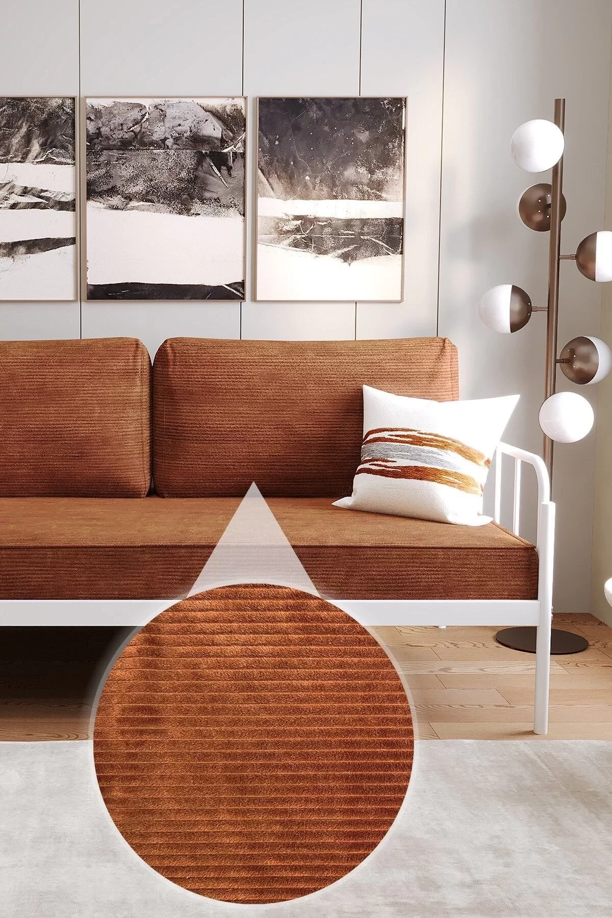 Picture of Argimo Sofia Kırlentli Minderli Metal Beyaz Karyola