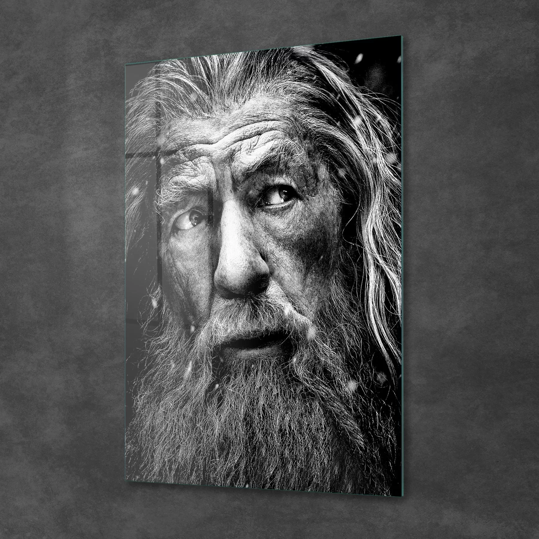Picture of Decovetro Cam Tablo Siyah Beyaz Gandalf 50x70 cm
