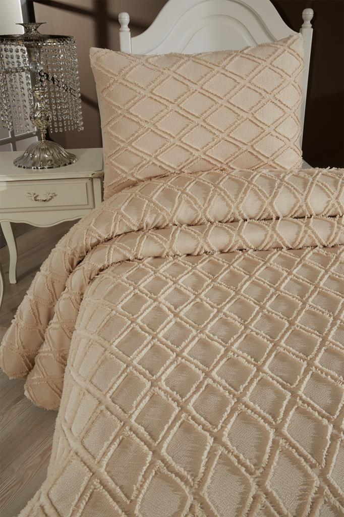 Picture of Çeyiz Diyarı Vesya 2 Parça Tek Kişilik Pike Takımı Bej