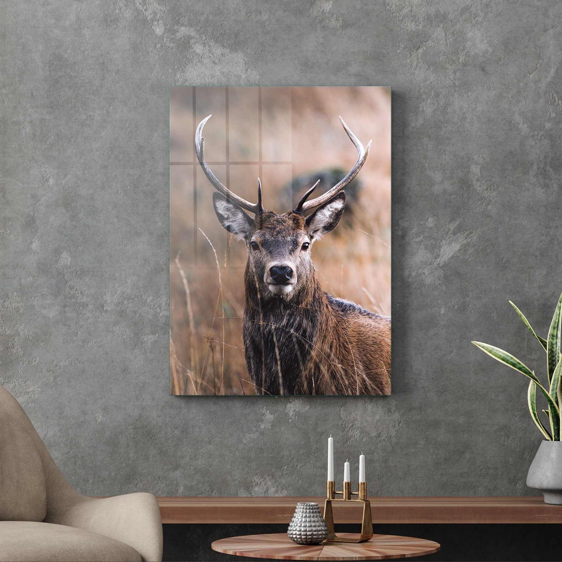 Picture of Decovetro Erkek Geyik Cam Tablo 50x70 cm