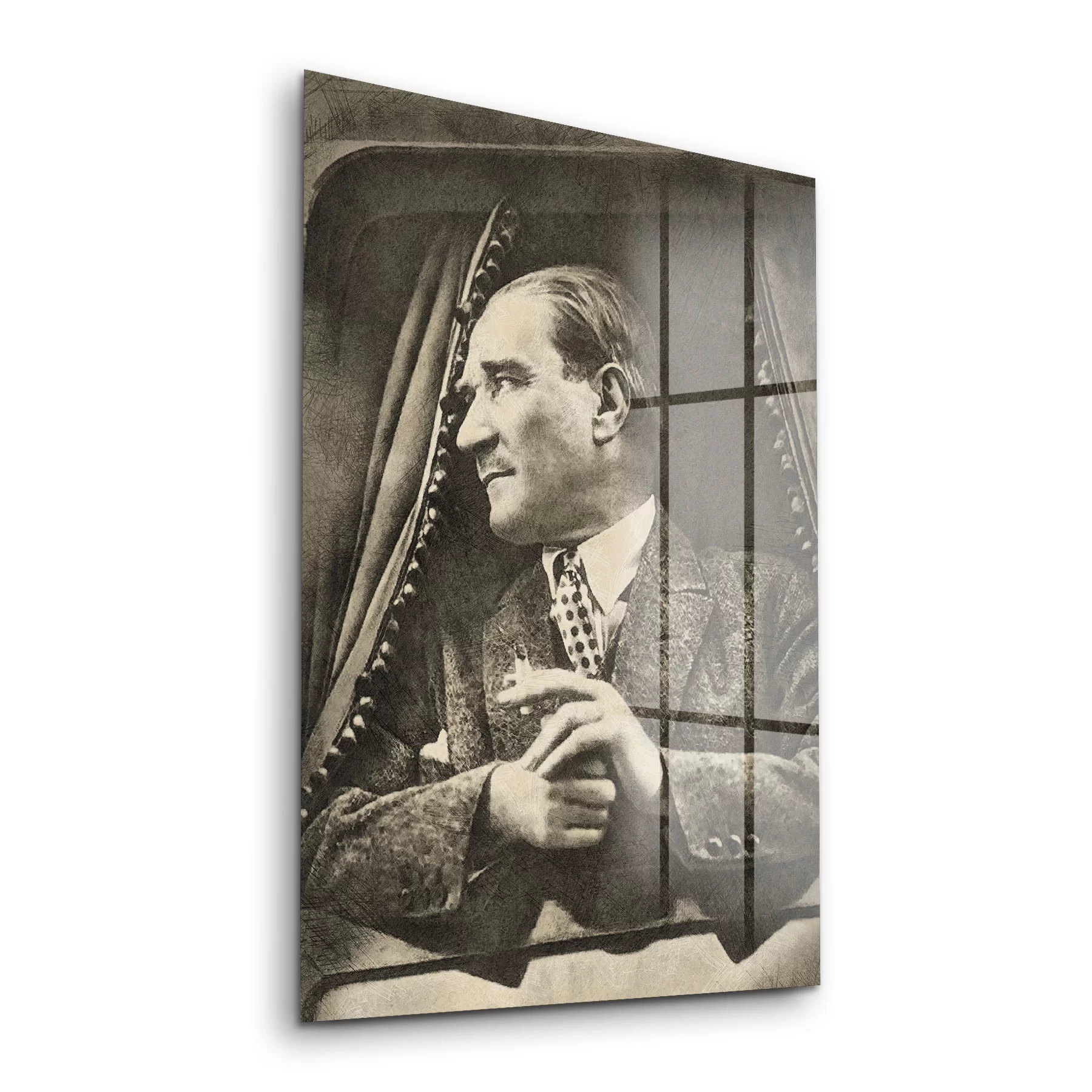 Picture of Decovetro Cam Tablo Atatürk Retro 30x40 cm