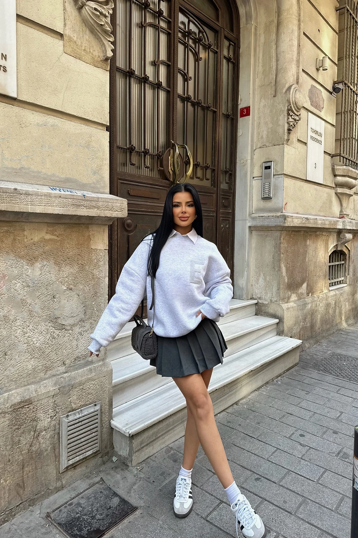 Picture of Gray E Embroidered Sweat