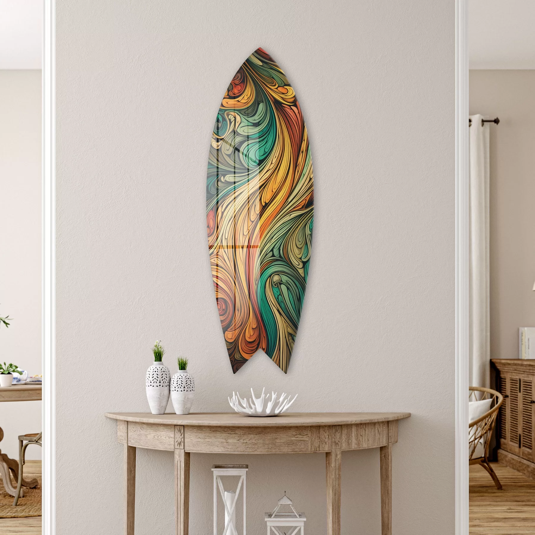 Picture of Decovetro ST 4117 Dekoratif Cam Sörf Tahtası 33x100 Cm