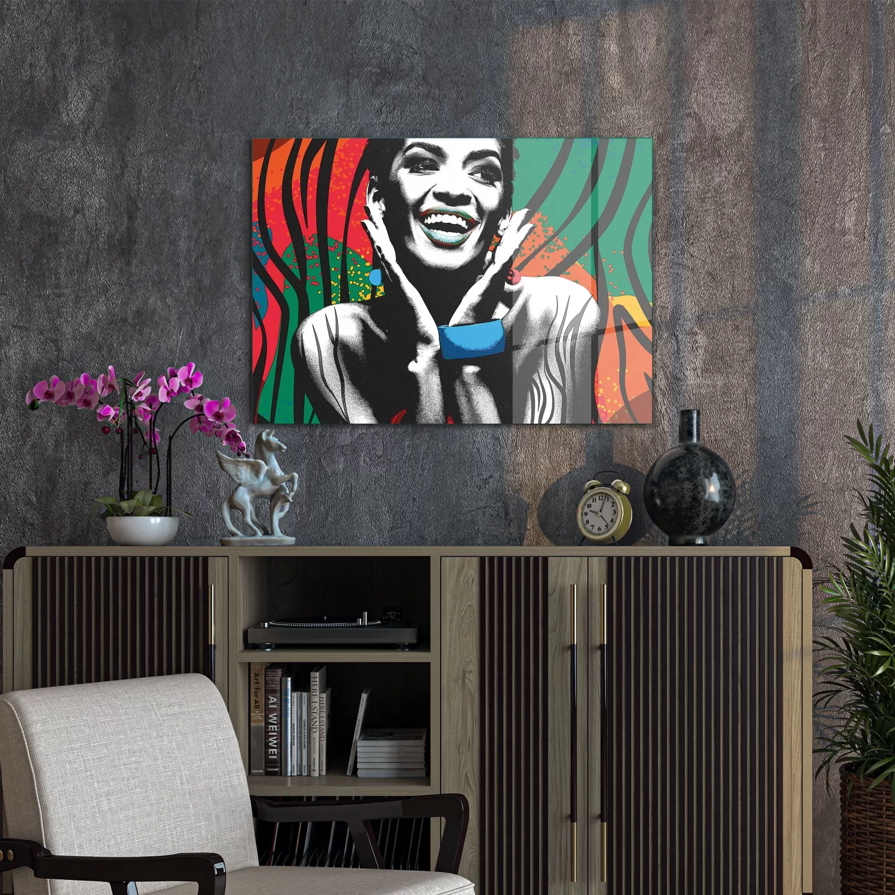 Picture of Decovetro Cam Tablo New Pop Art African Woman 70x100 cm