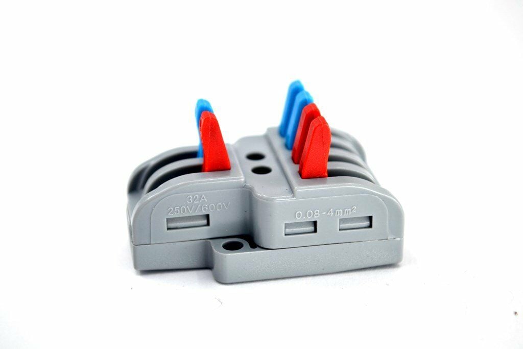 Picture of 10 Adet 2 Giriş 2+2 Çıkış Kablo Konnektörü Mandallı Buat Klemensi MT-KL0204