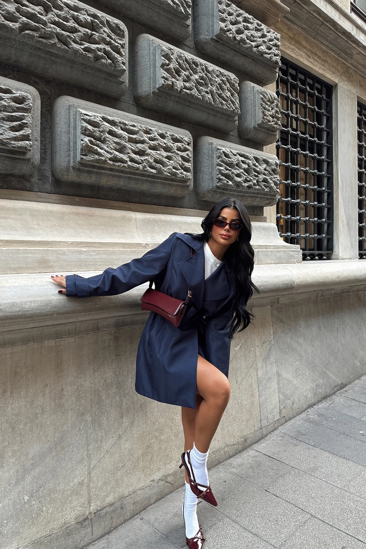 Picture of Navy Blue Osanna Trench Coat