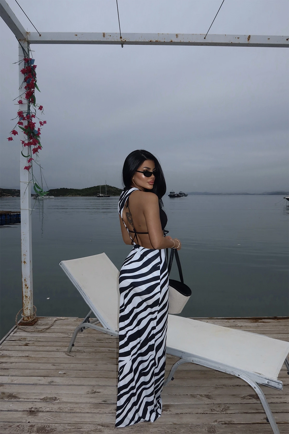 Picture of Black Santinara Pareo Dress