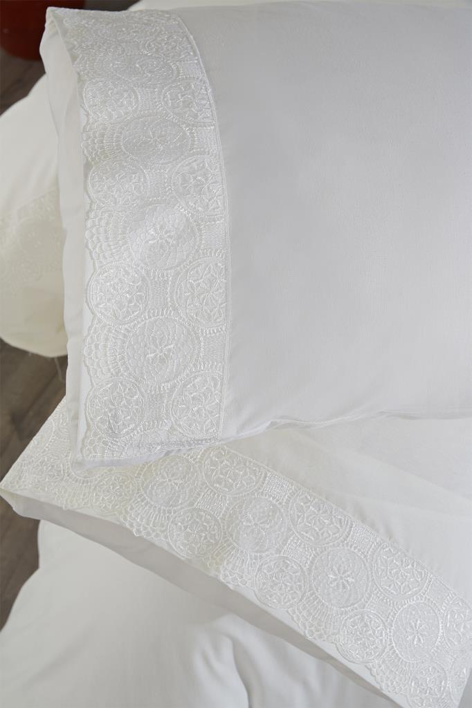 Picture of Fransız Dantelli Perihan Çeyizlik Nevresim Takımı Krem