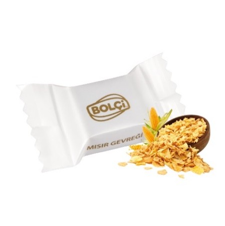 Picture of CORN FLAKES FILL.MILK CHOC.FANCY CUBE (WHITE) 500g