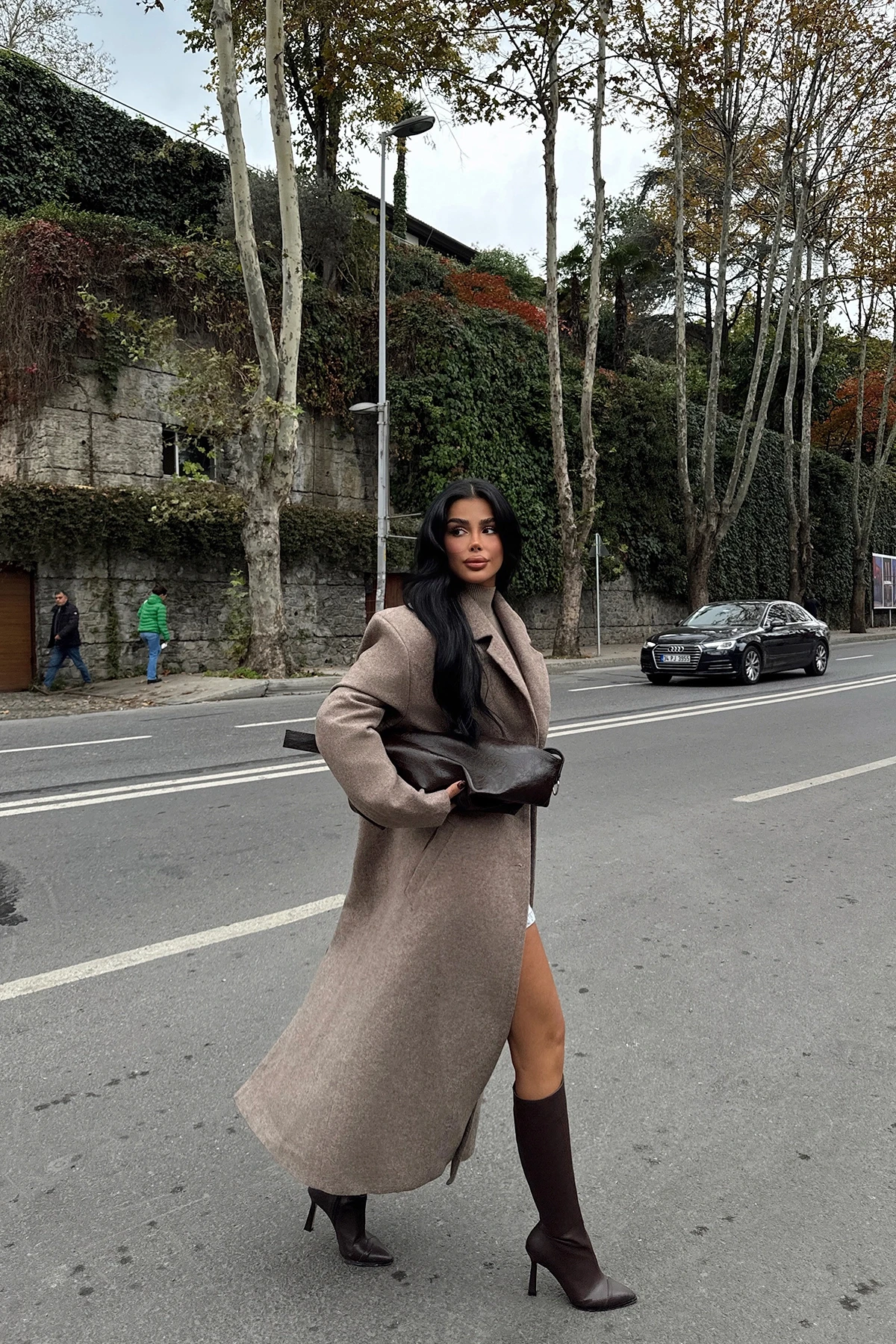 Picture of Brown Button Detail Coat