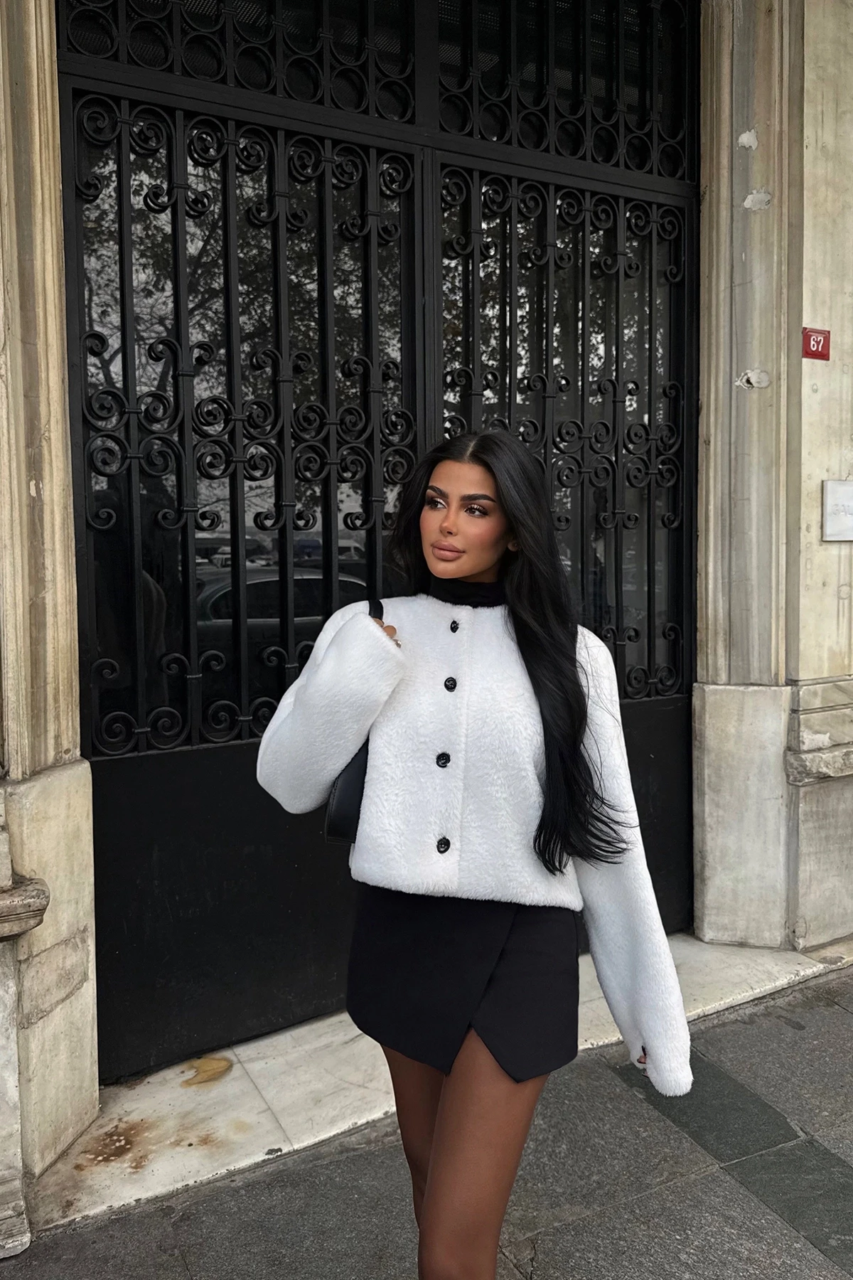 Picture of White Button Detail Jacket