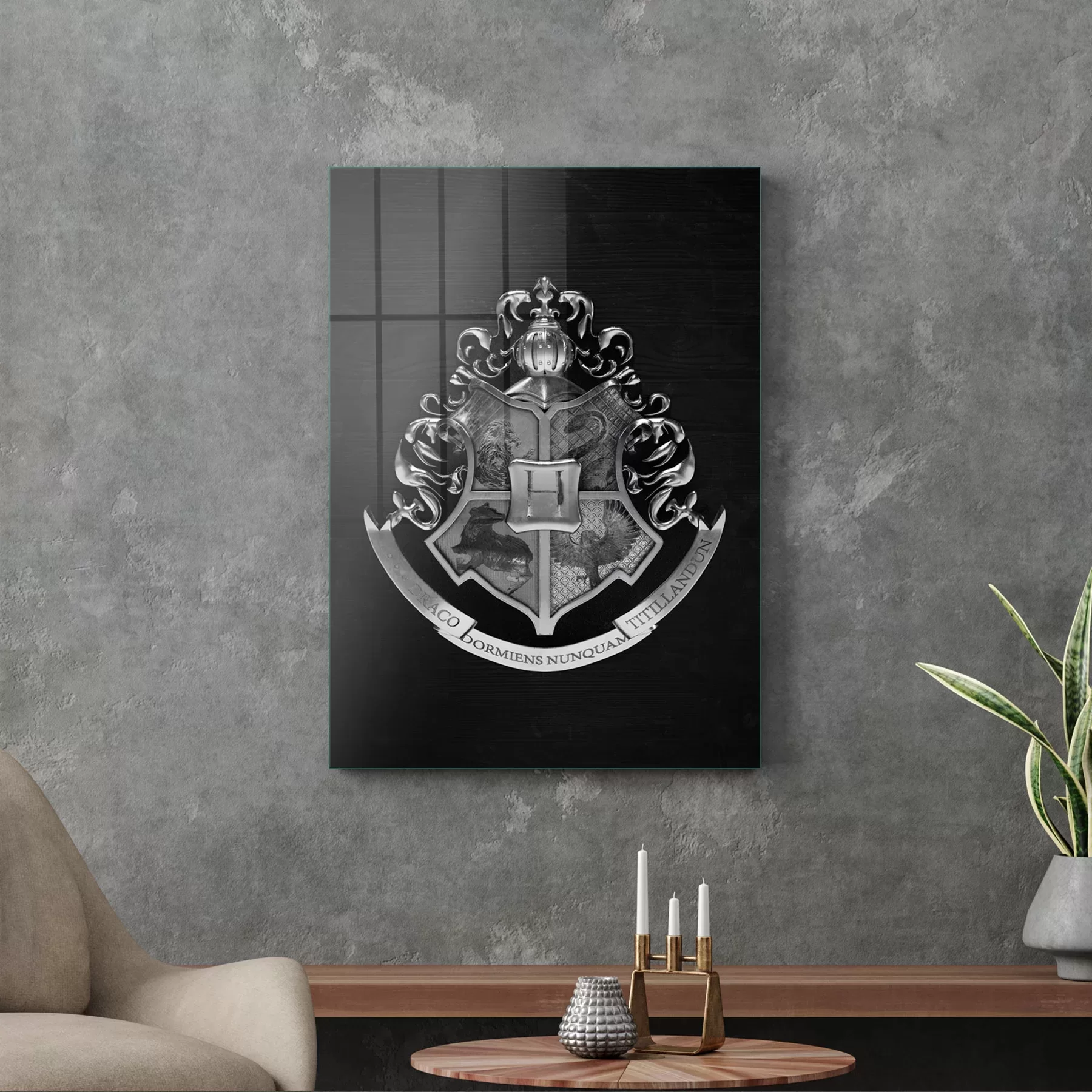 Picture of Decovetro Cam Tablo Harry Potter Hogwarts Logo 50x70 cm