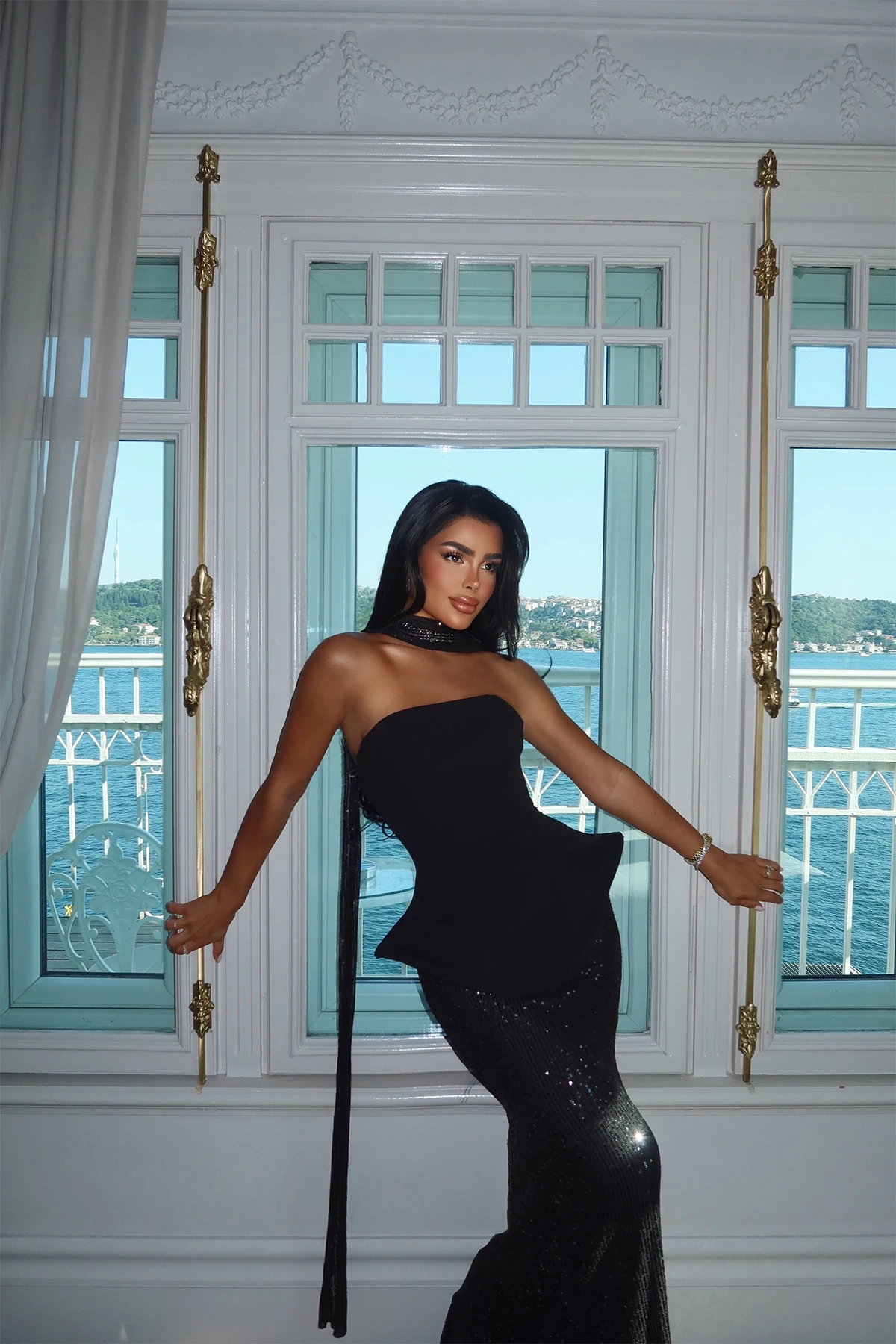 Picture of Black Viona Skirt Top Set Evening Dress