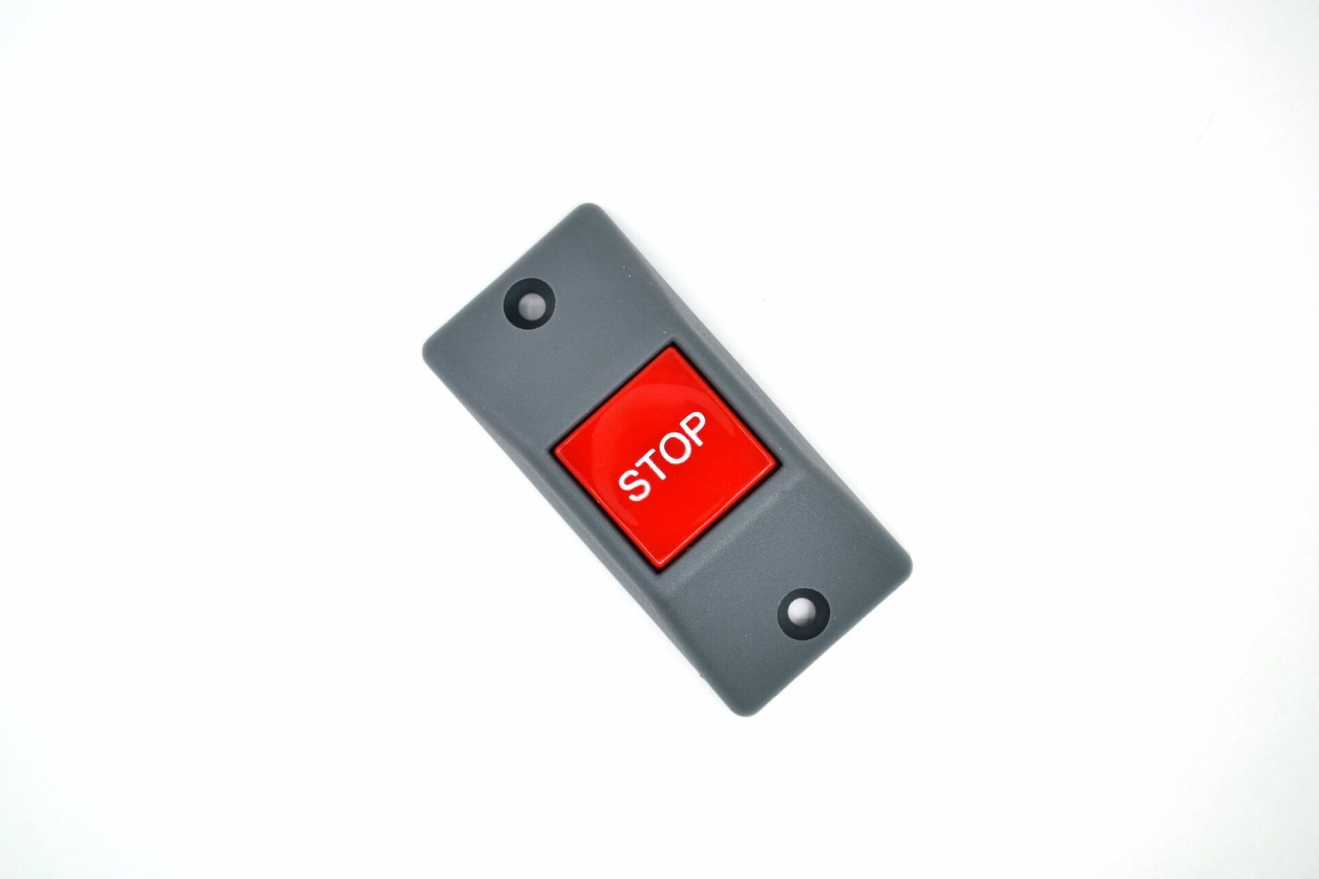 Picture of Otobüs Stop Duracak Butonu Gri Zemin Kırmızı Düğme Düz Tip