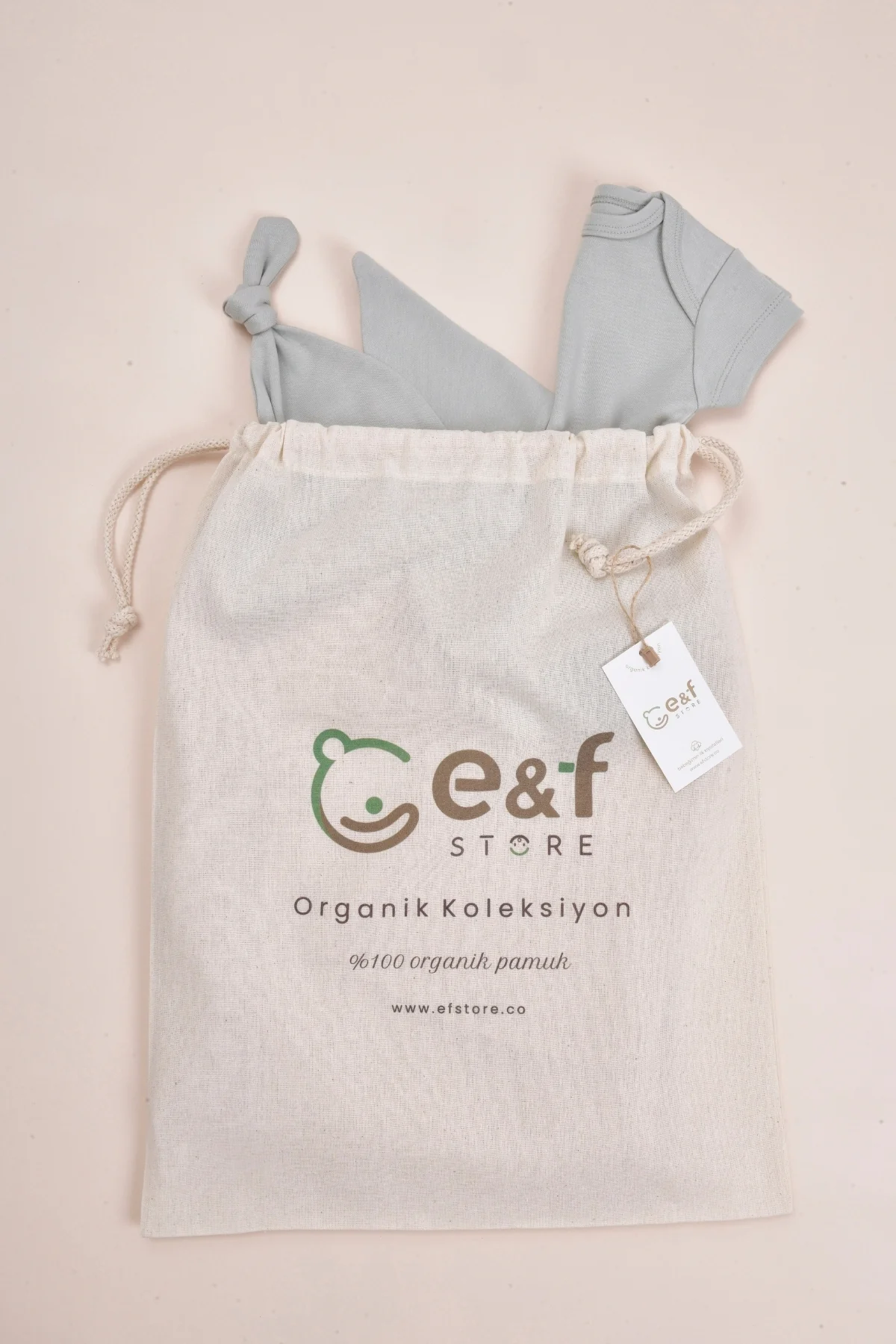 Picture of İkinci Şans - 8'li Organik Hastane Çıkışı Seti - Sertifikalı ve Pamuklu Kumaş - Mint Yeşili