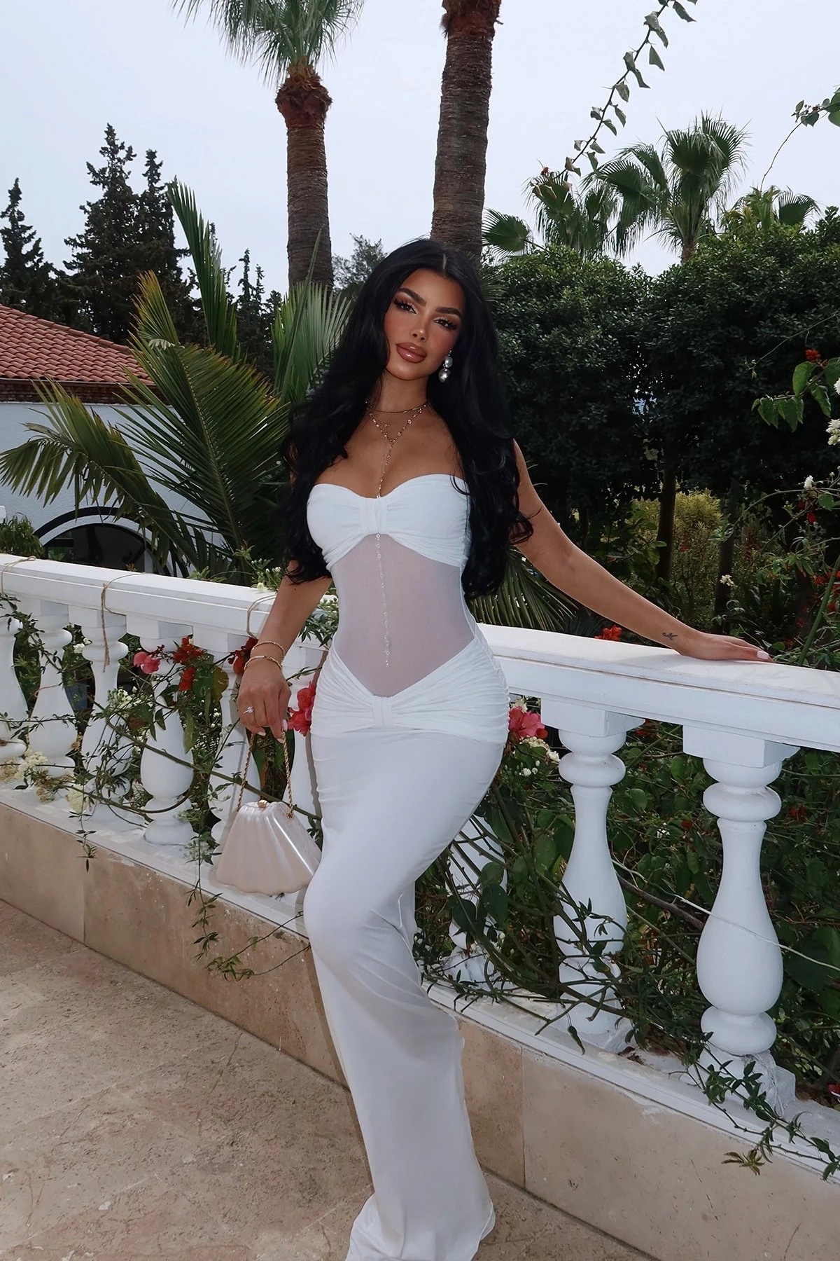 Picture of White Transparent Long Dress