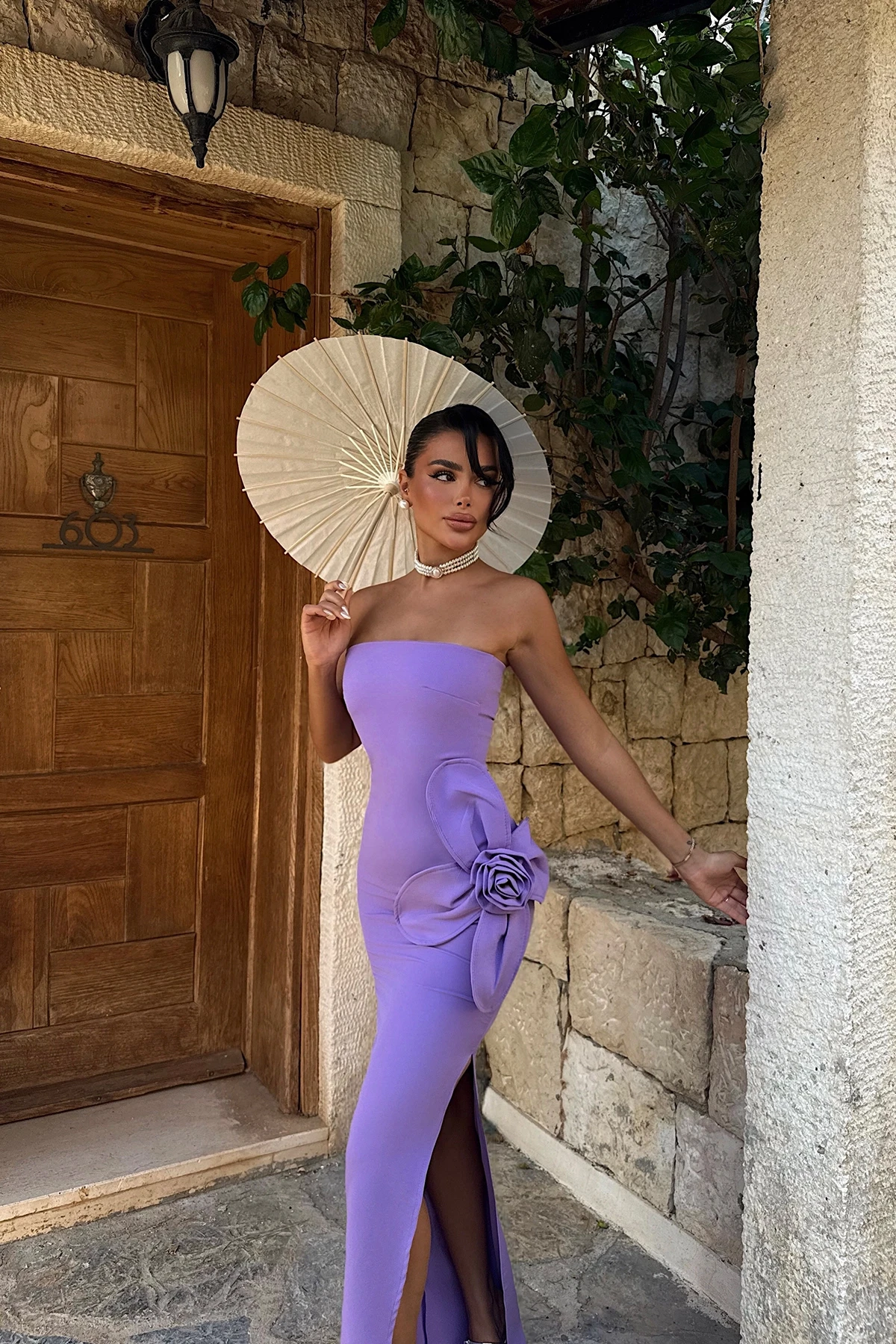 Picture of Purple Daysi Strapless Dress
