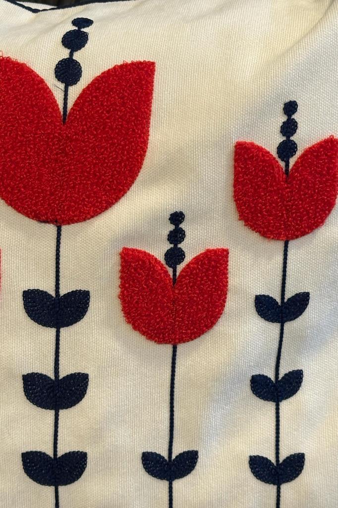 Picture of Lale Lüx Nakışlı Keten Kırlent Kılıfı 45x45 cm