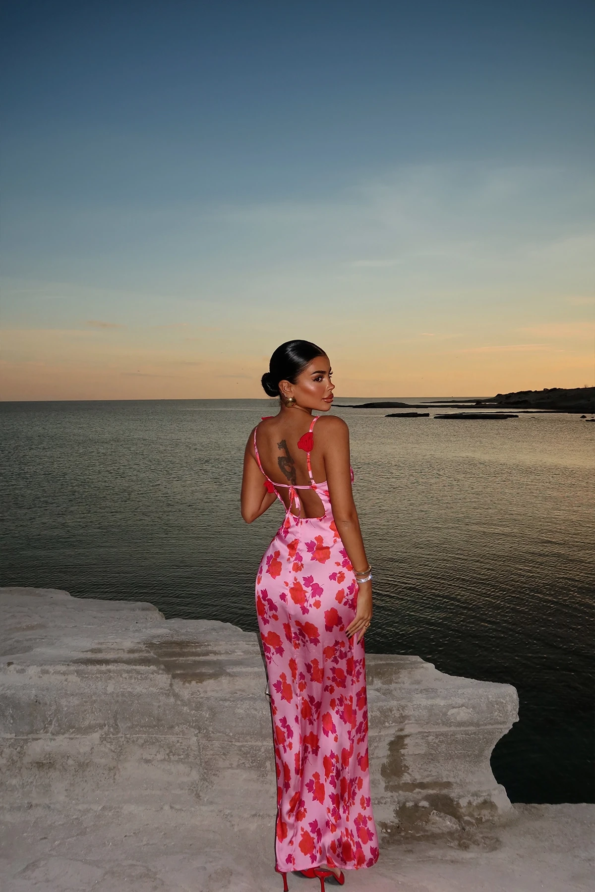 Picture of Pink Margot Floral Patterned Dress