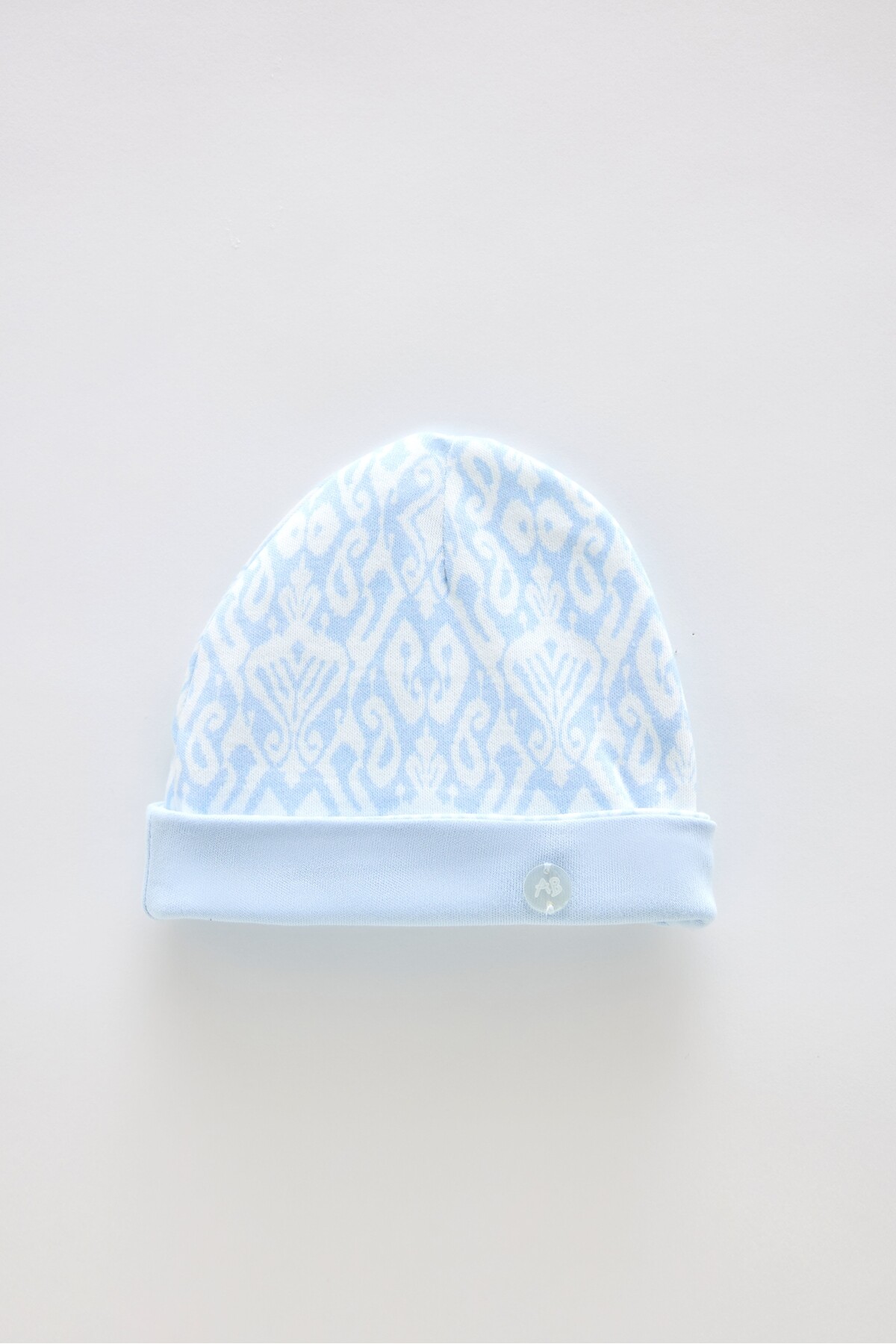 Picture of Yenidoğan Önlük & Şapka Seti - İkat / Mavi