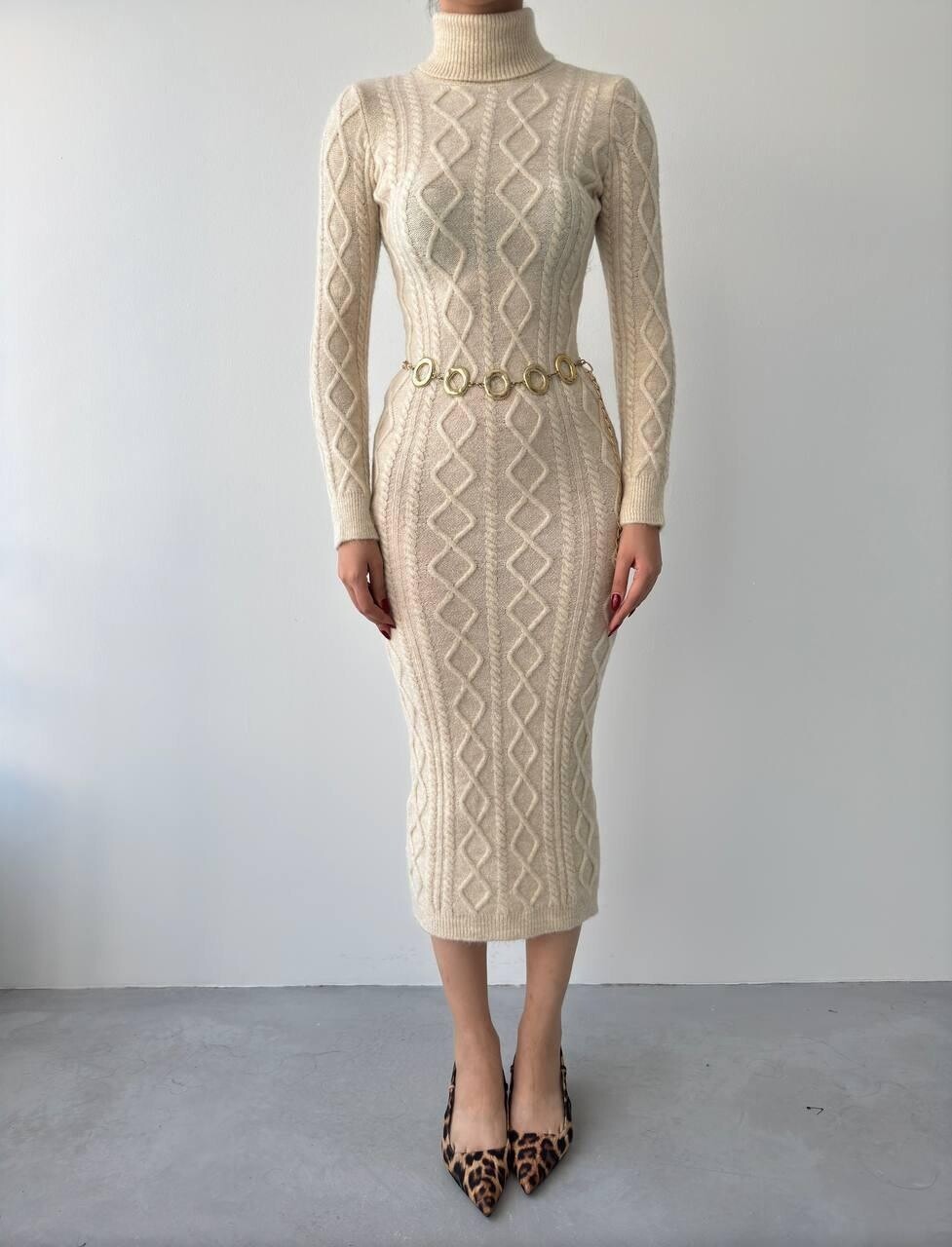 Picture of Avila Boğazlı Triko Elbise