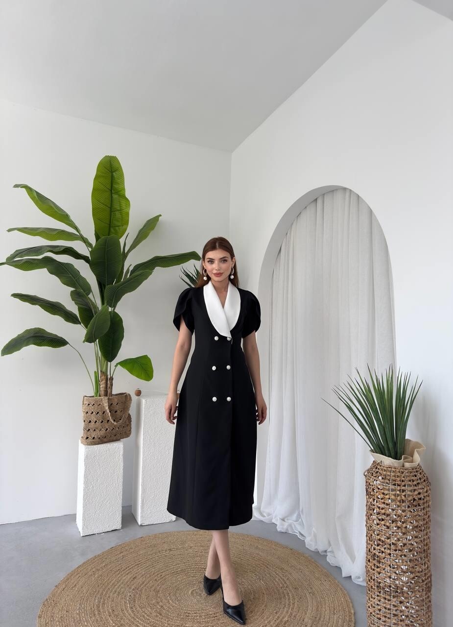 Picture of Reta Düğme Detaylı Elbise