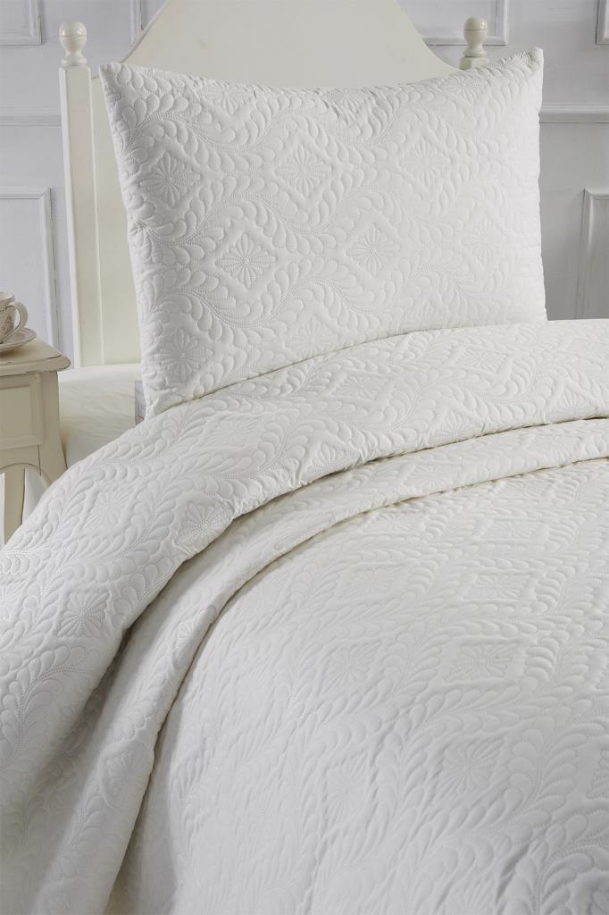 Picture of Ultrasonik Kapitoneli Elite Tek Kişilik Yatak Örtüsü Krem