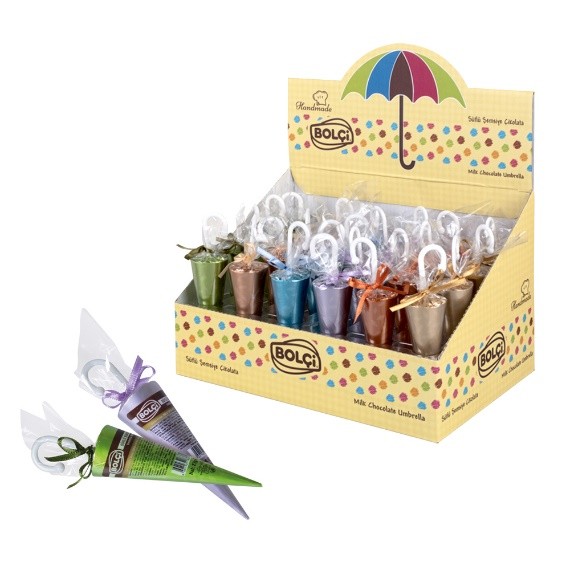 Picture of HAND WRAPPED MILK CHOCOLATE UMBREALLA 27g