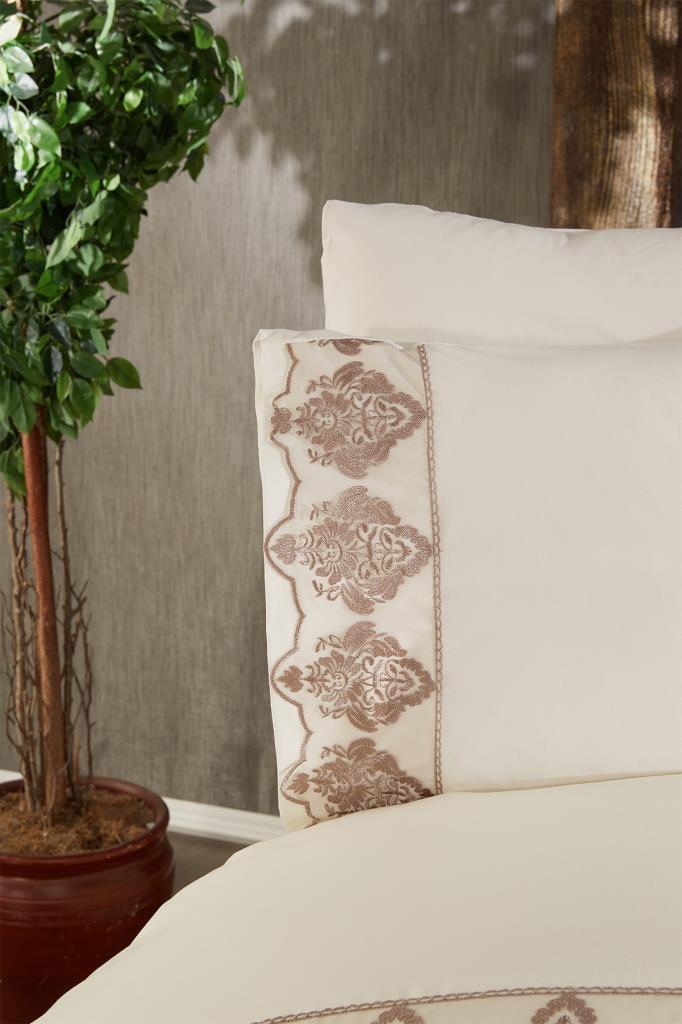 Picture of Fransız Dantelli Özge Çeyizlik Nevresim Takımı Krem