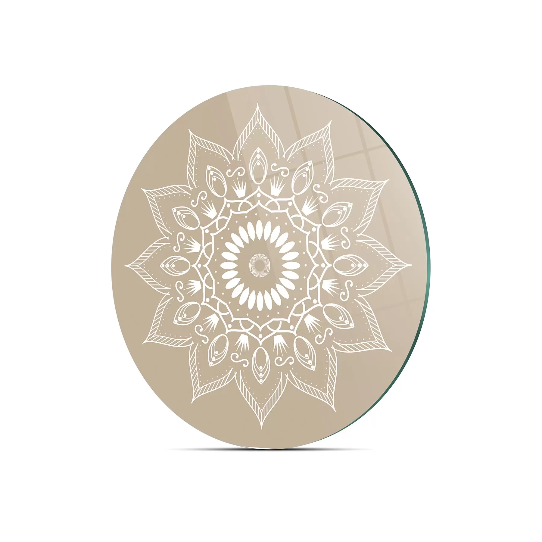 Picture of Decovetro Cam Kesme Tahtası ve Sunumluk Yuvarlak Mandala Desenli 30x30 Cm