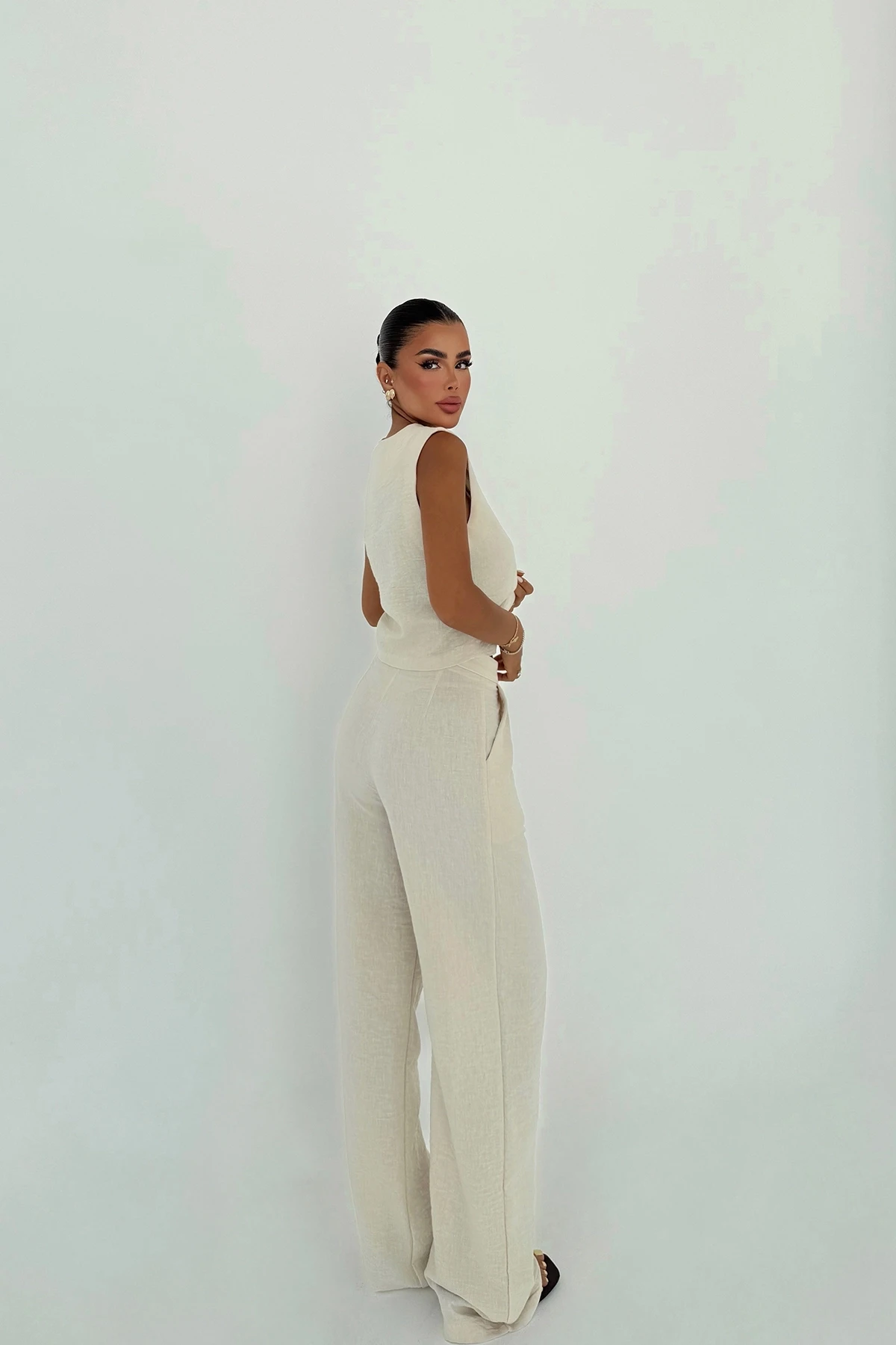 Picture of Cream Trouser Suit