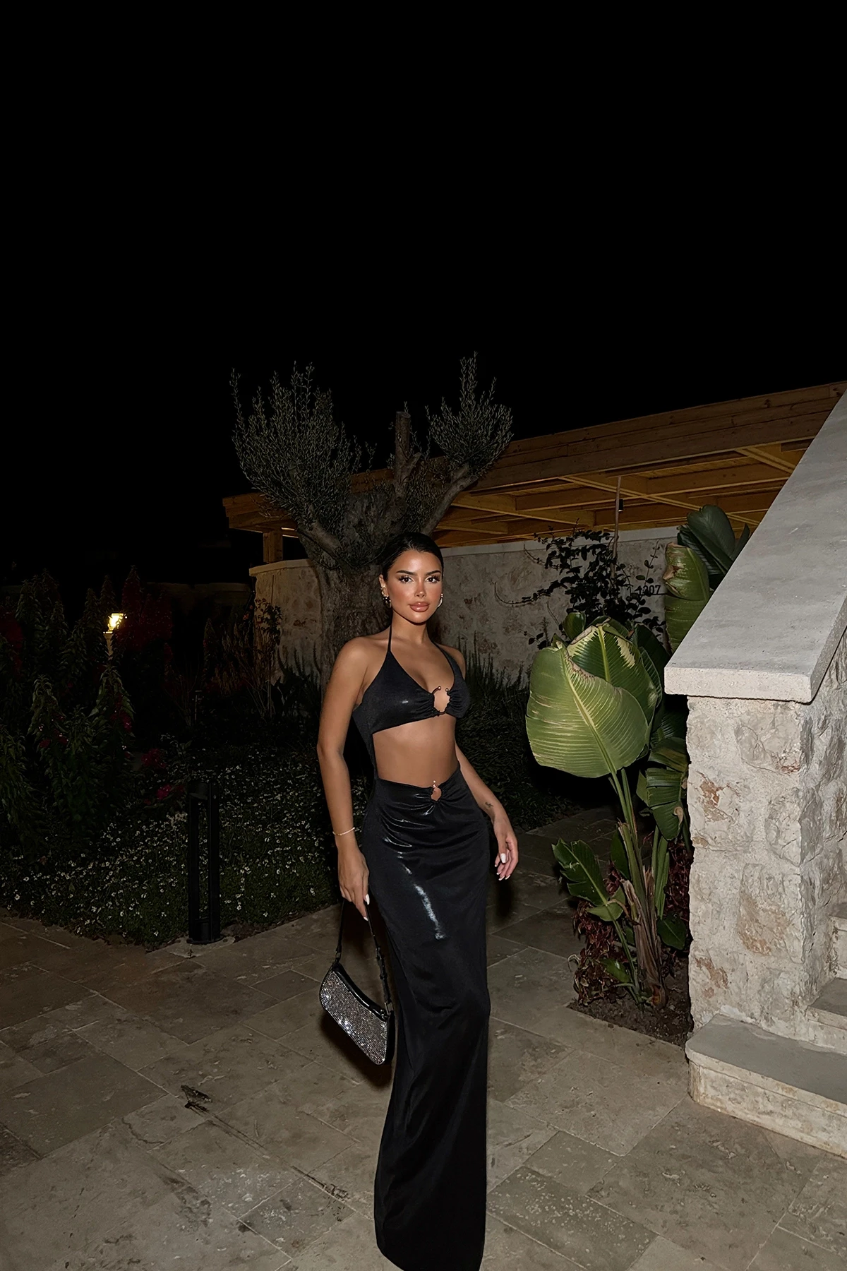 Picture of Black Halina Shiny Dress