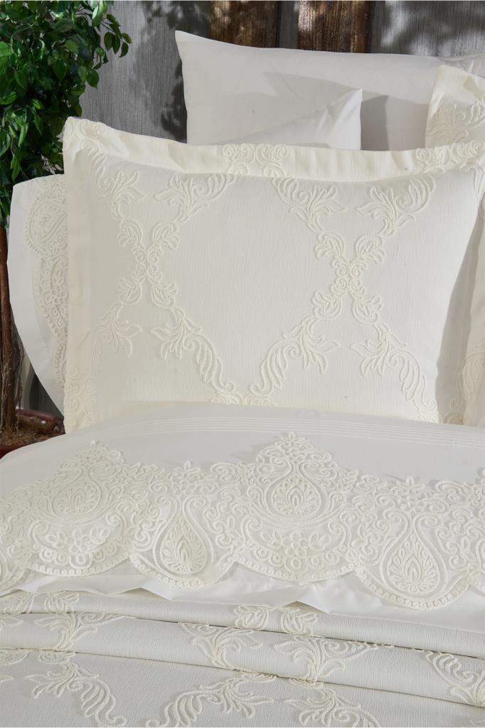 Picture of Çeyiz Diyarı Sahra 10 Parça Battaniyeli Çeyiz Seti Krem