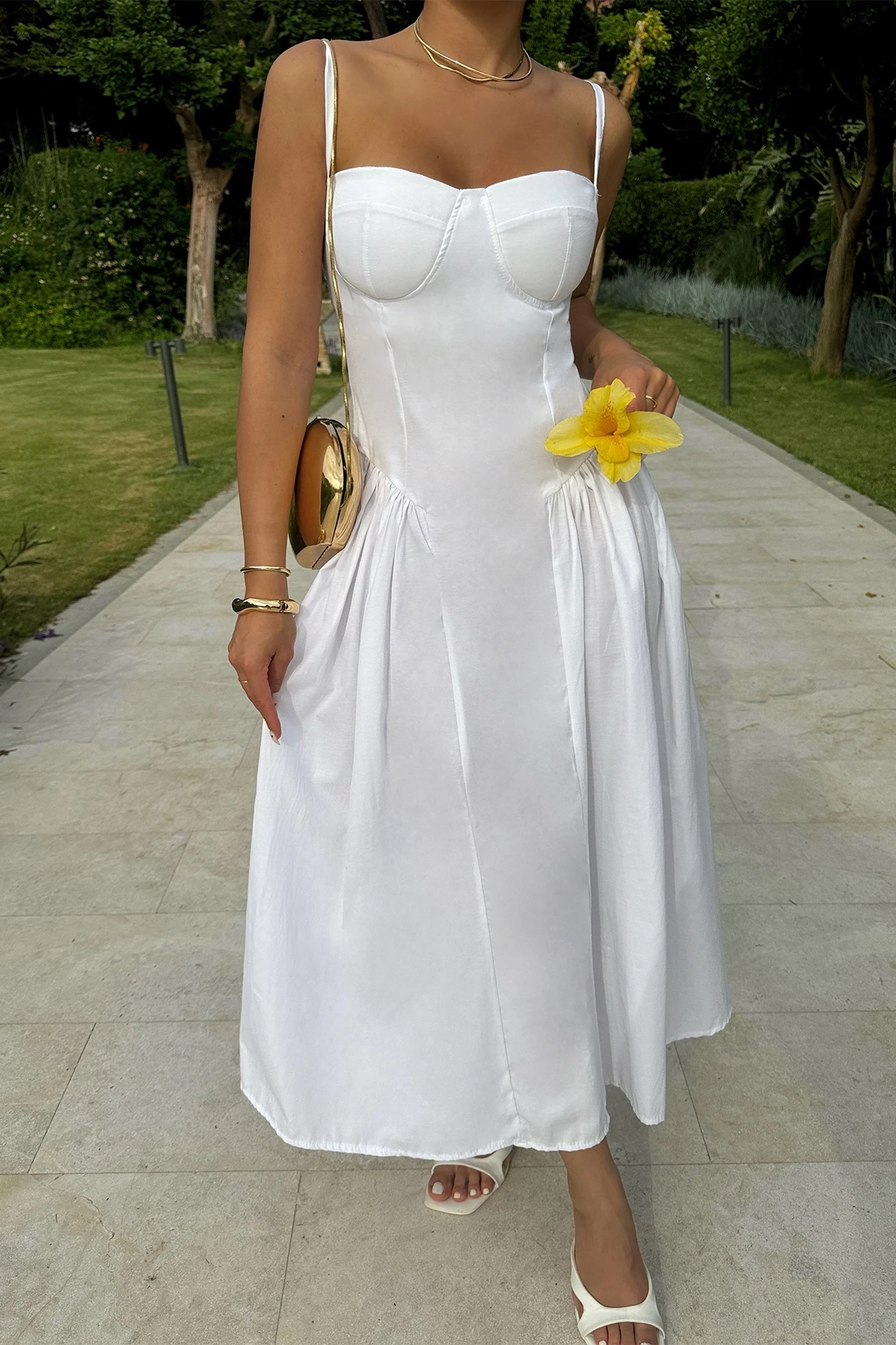 Picture of White Hanna Midi Dress