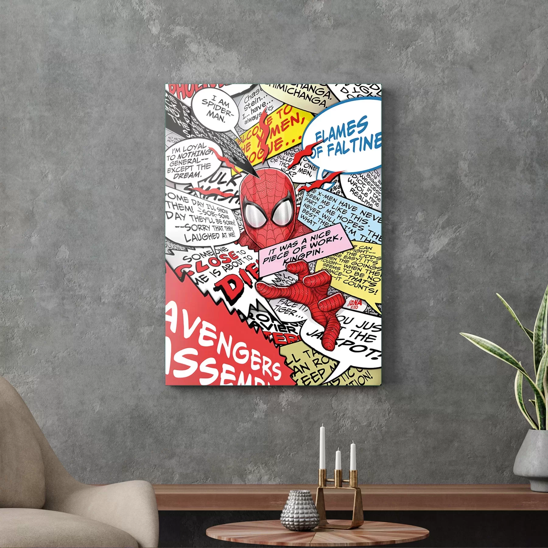 Picture of Decovetro Cam Tablo Spider-Man Comics 30x40 cm