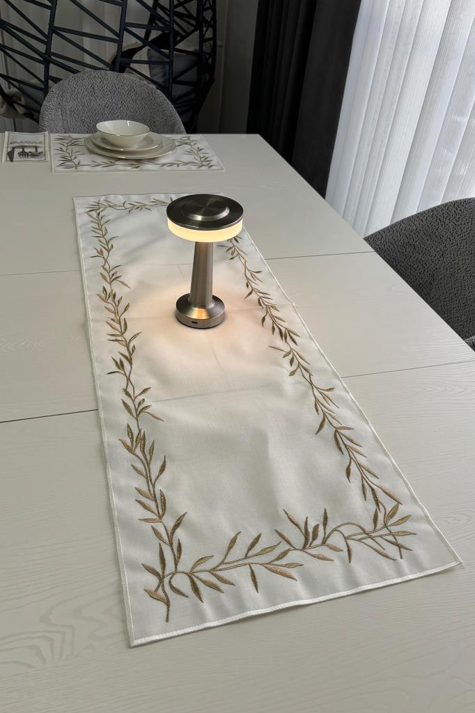 Picture of Nazlım Keten Nakışlı Amerikan Servis Takımı 19 Parça Gold