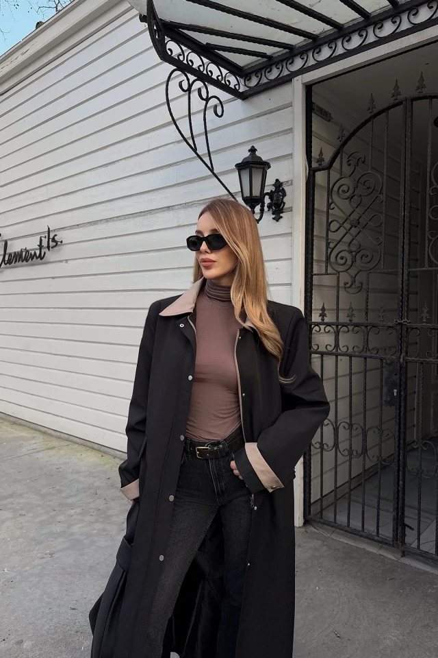 Picture of Black Aldabella Trench Coat