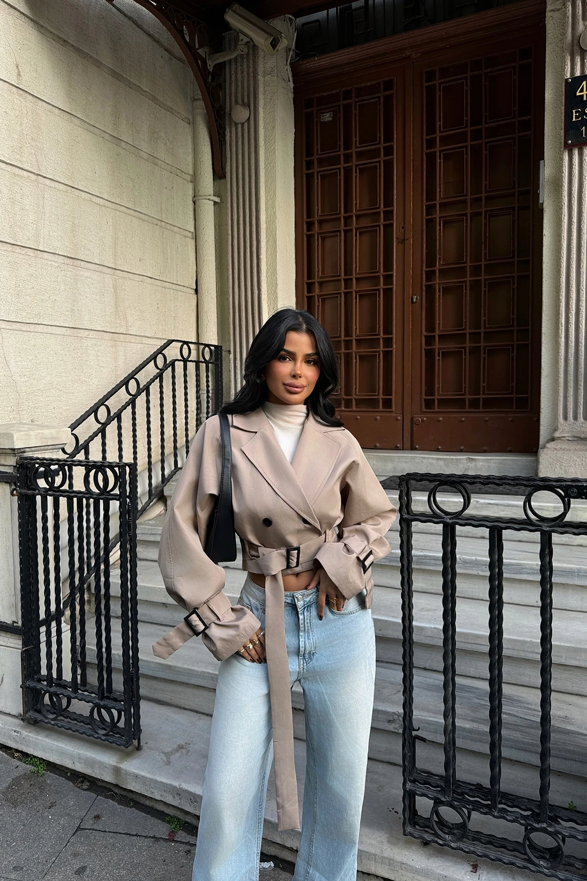 Picture of Tan Button Front Jacket