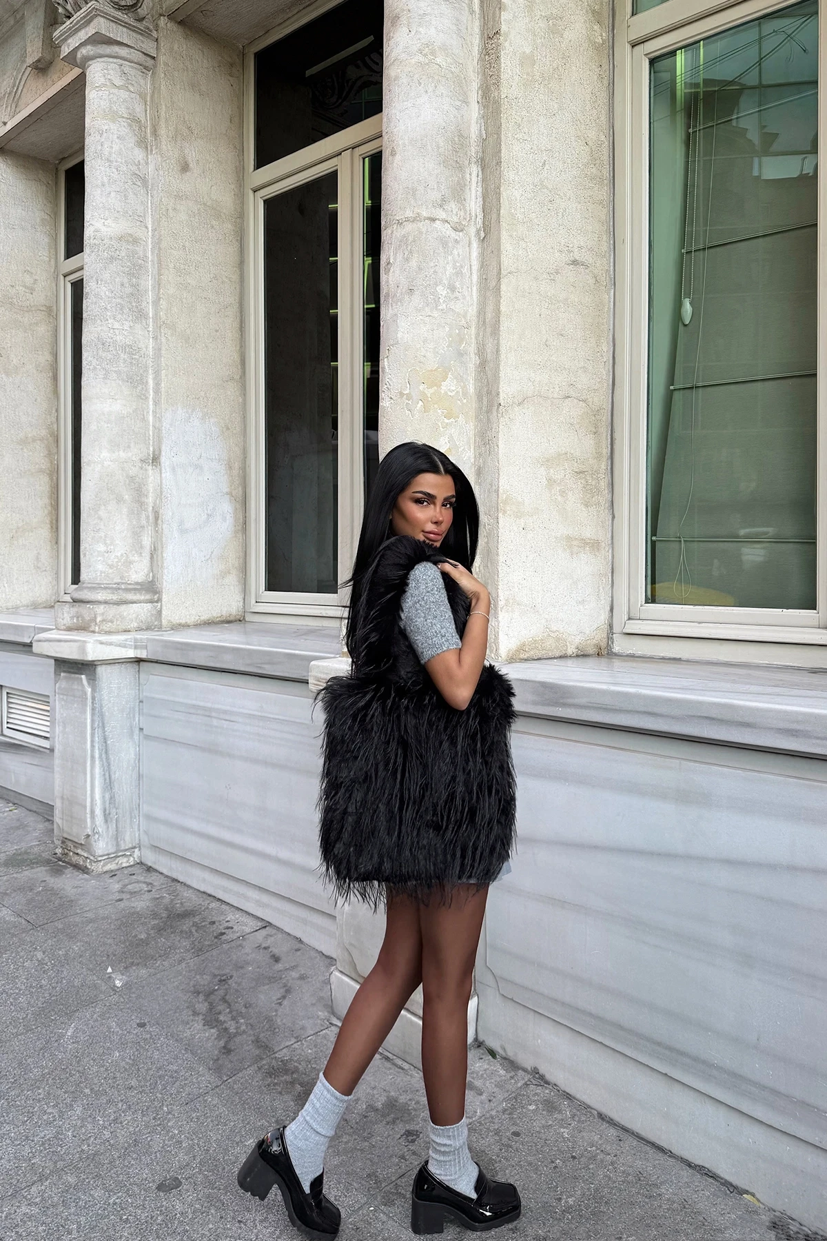 Picture of Black Plush Bag