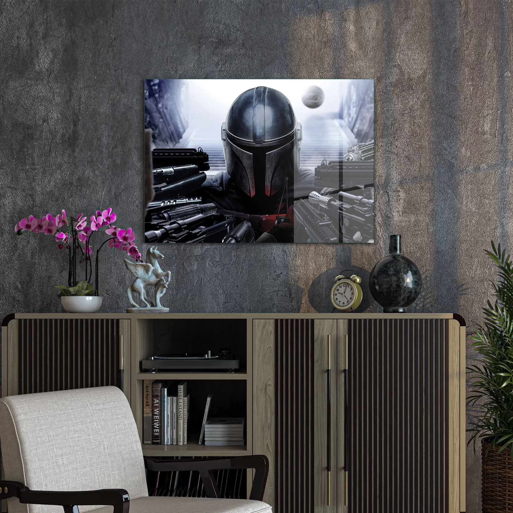 Picture of Decovetro Cam Tablo Mandalorian Shooting 70x100 cm
