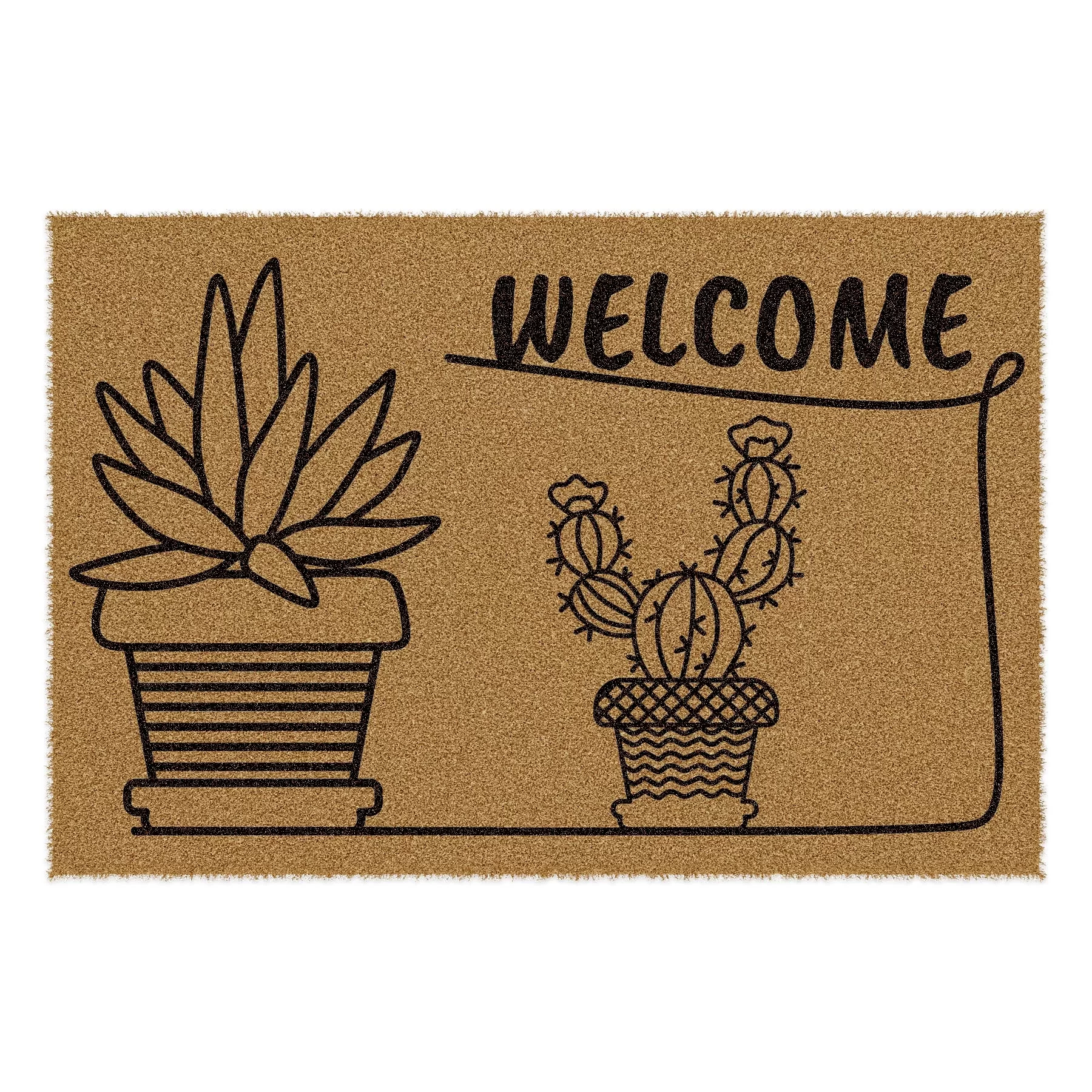 Picture of Decovetro Paspas Kaktüs Desenli Kapı Önü Paspası 40 x 60 Cm