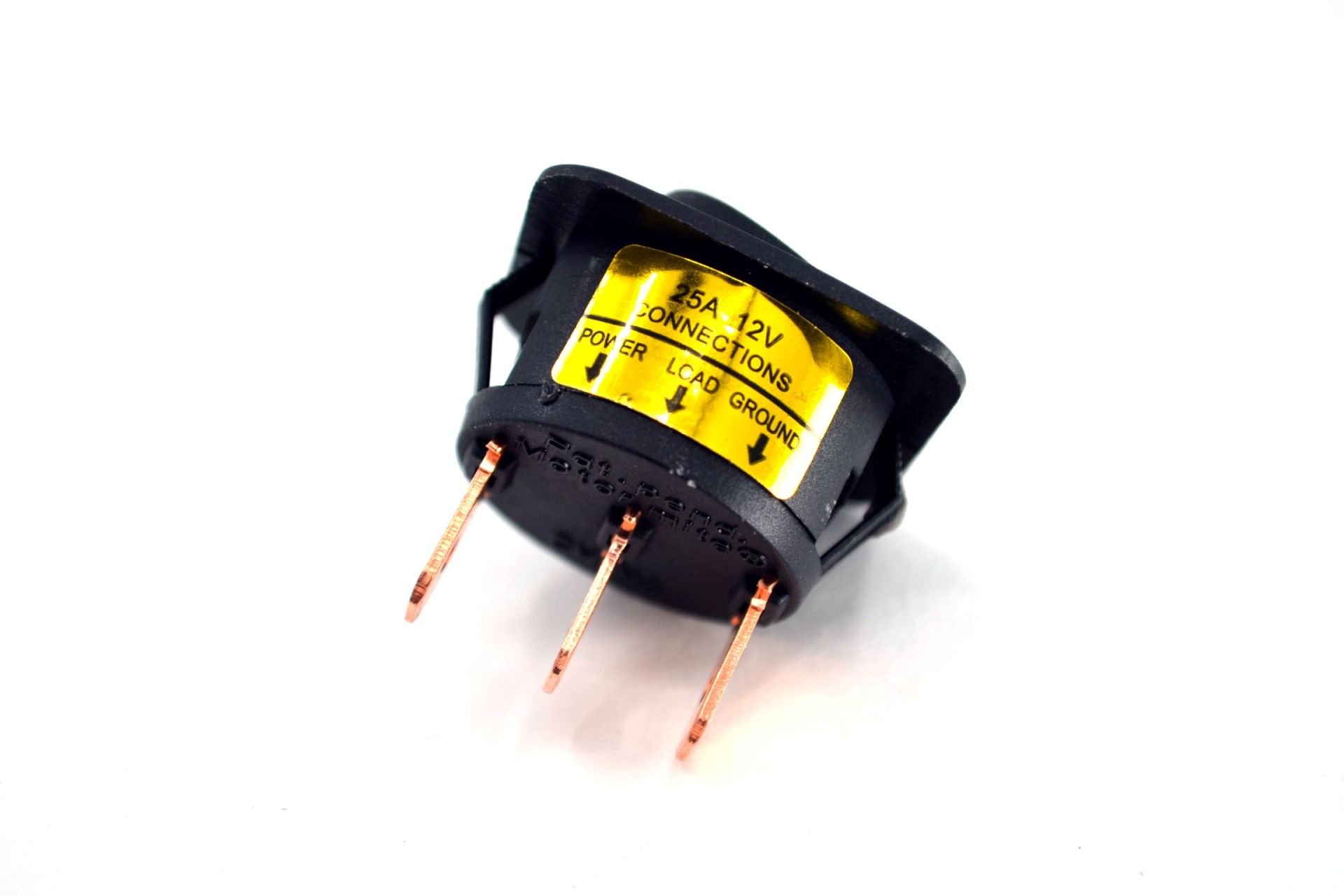 Picture of 1-0 Elektrik Anahtarı Kırmızı Ledli 12V 25A DC Kare Çerçeveli Siyah Plastik MT-ANK29