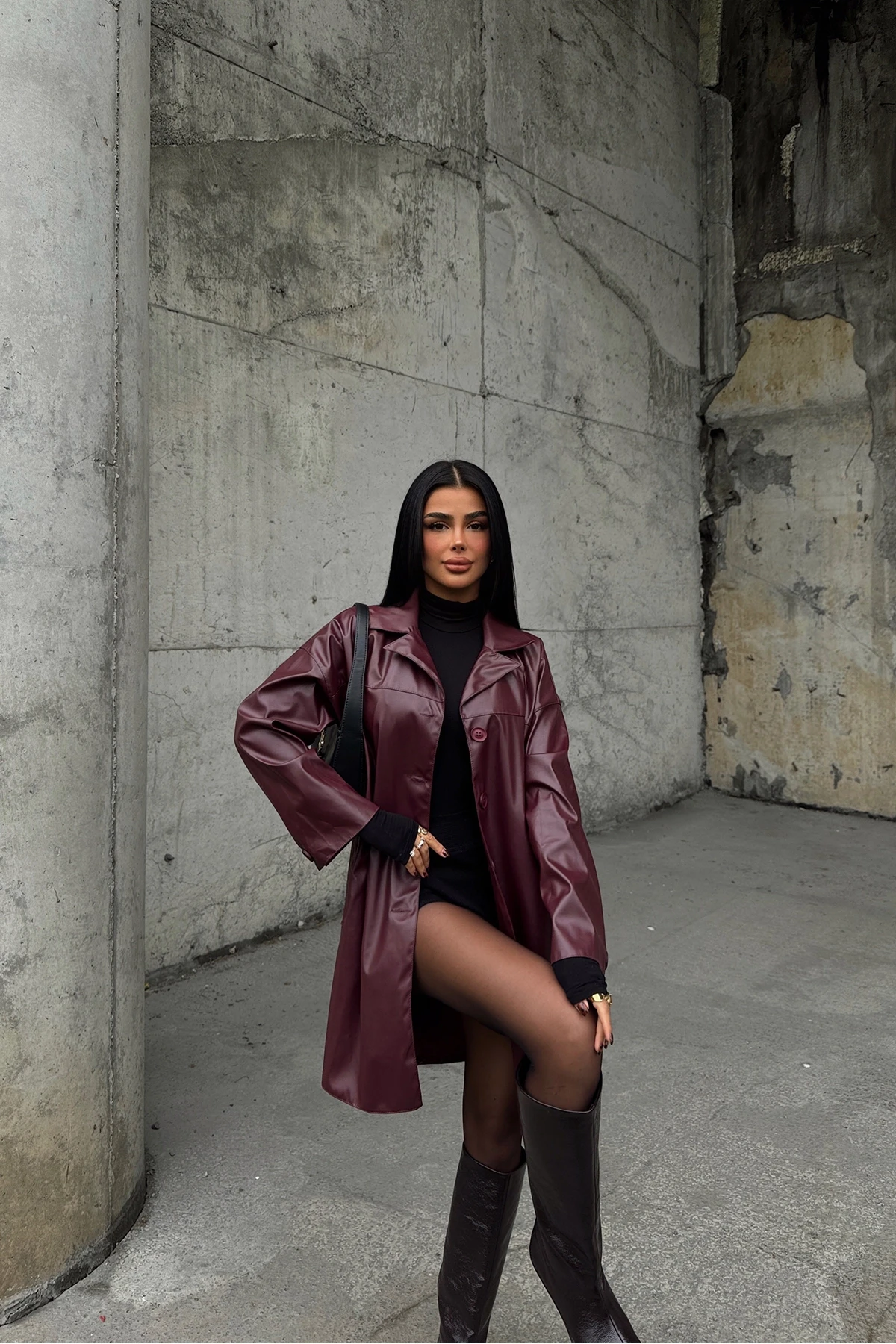 Picture of Cherry Button Detail Trench Coat