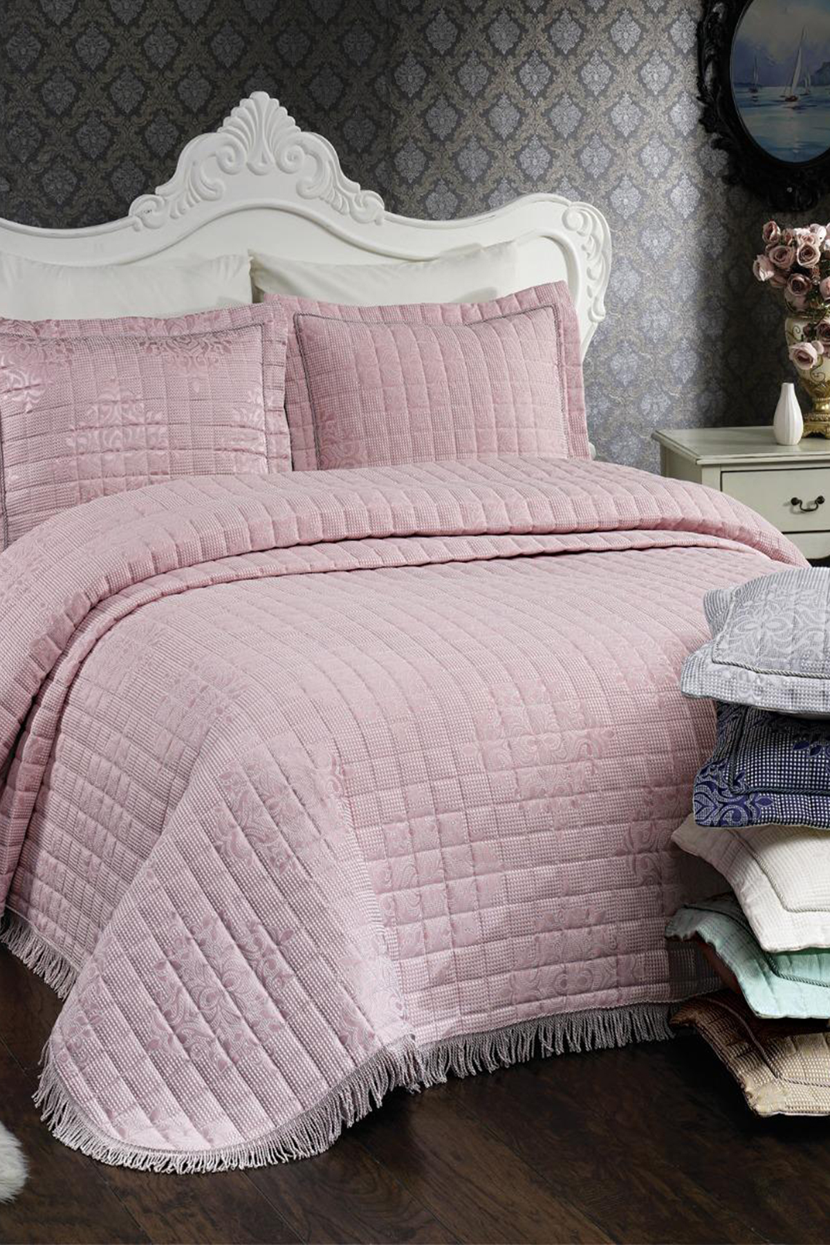 Picture of Juliet Çift Kişilik Yatak Örtüsü 6 Renk