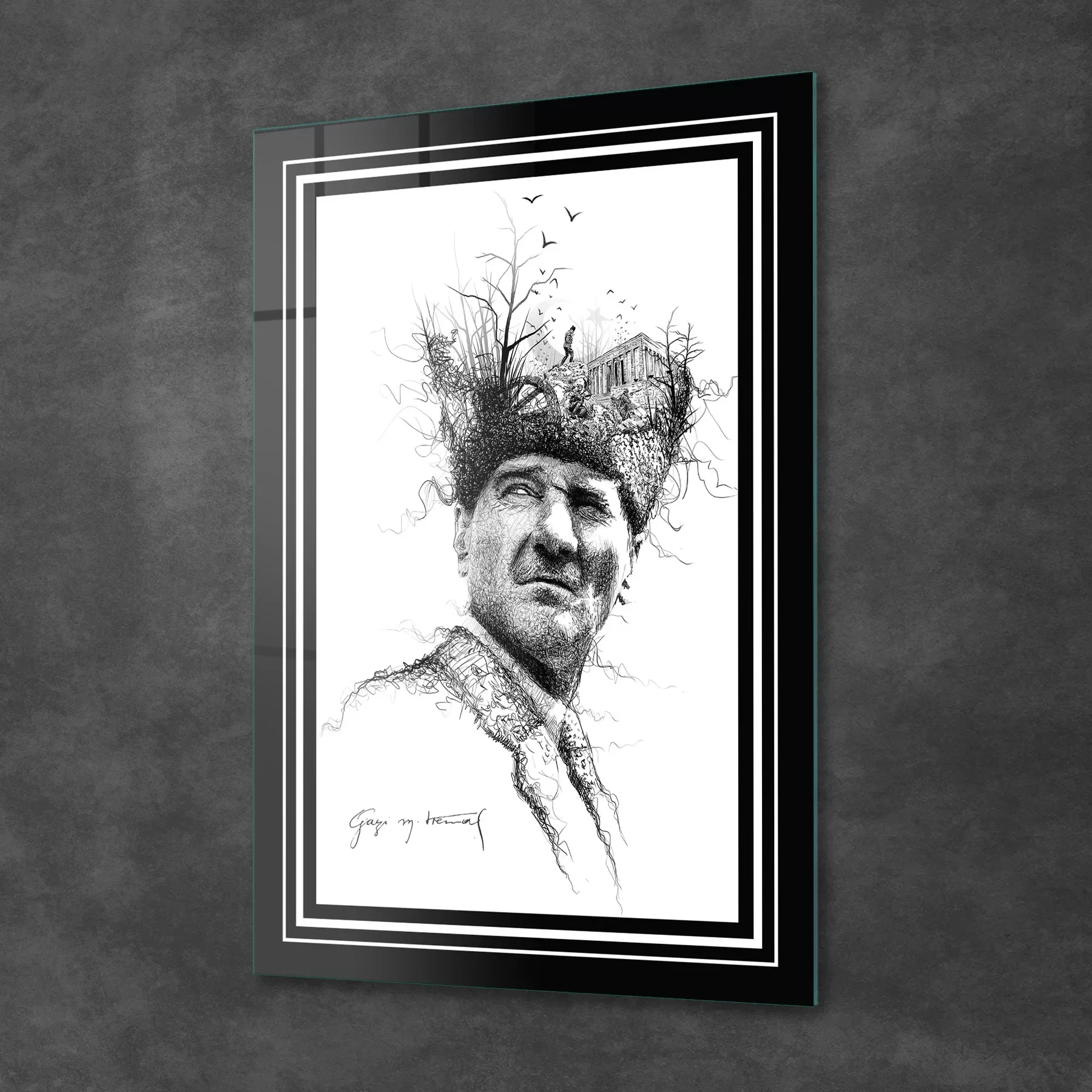Picture of Decovetro Cam Tablo Gazi Mustafa Kemal 50x70 cm