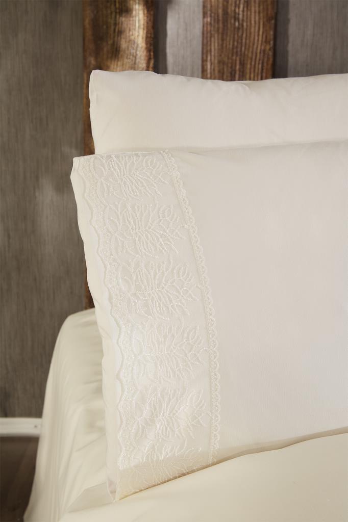 Picture of Fransız Dantelli Seçil Çeyizlik Nevresim Takımı Krem