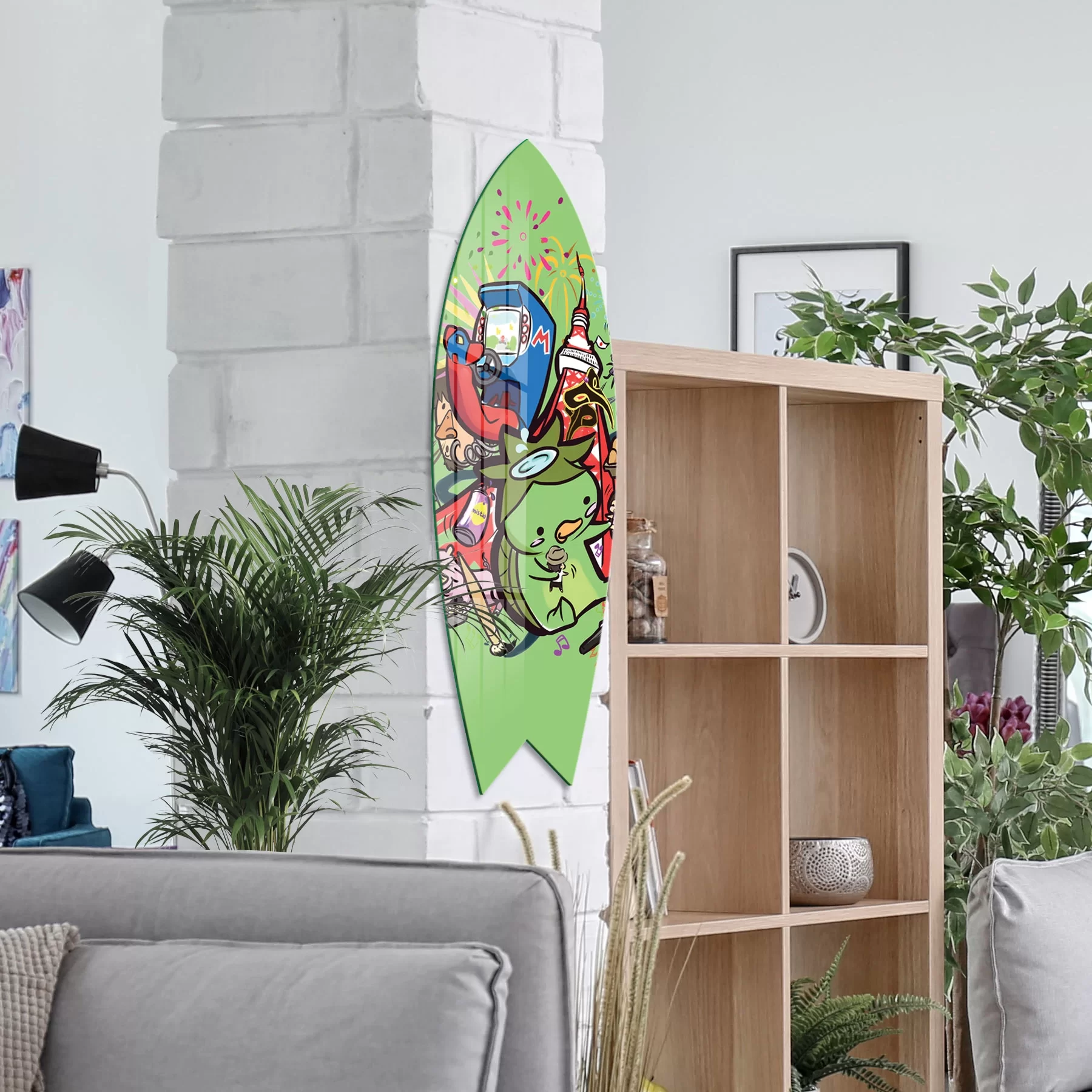 Picture of Decovetro ST 4059 Dekoratif Cam Sörf Tahtası 33x100 Cm